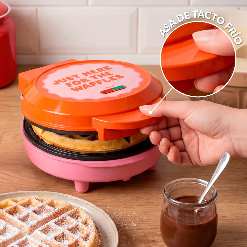 Máquina de gofres "Just here for the waffles"