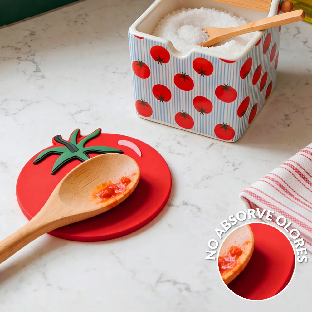 Reposa cucharas tomate