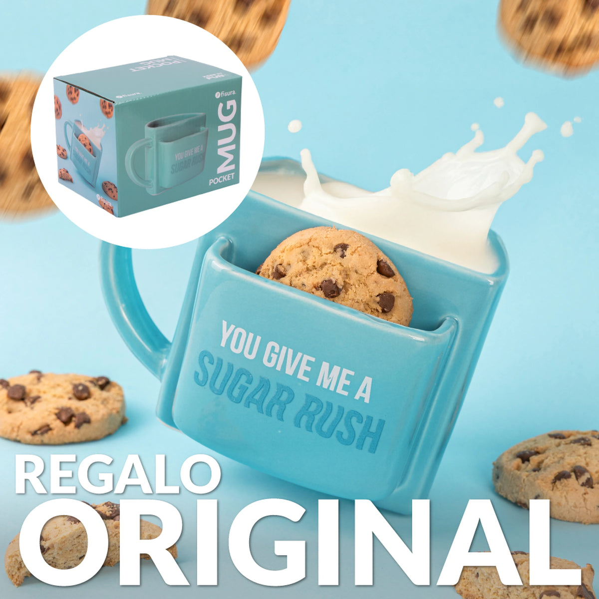 Taza bolsillo "You give me a sugar rush"