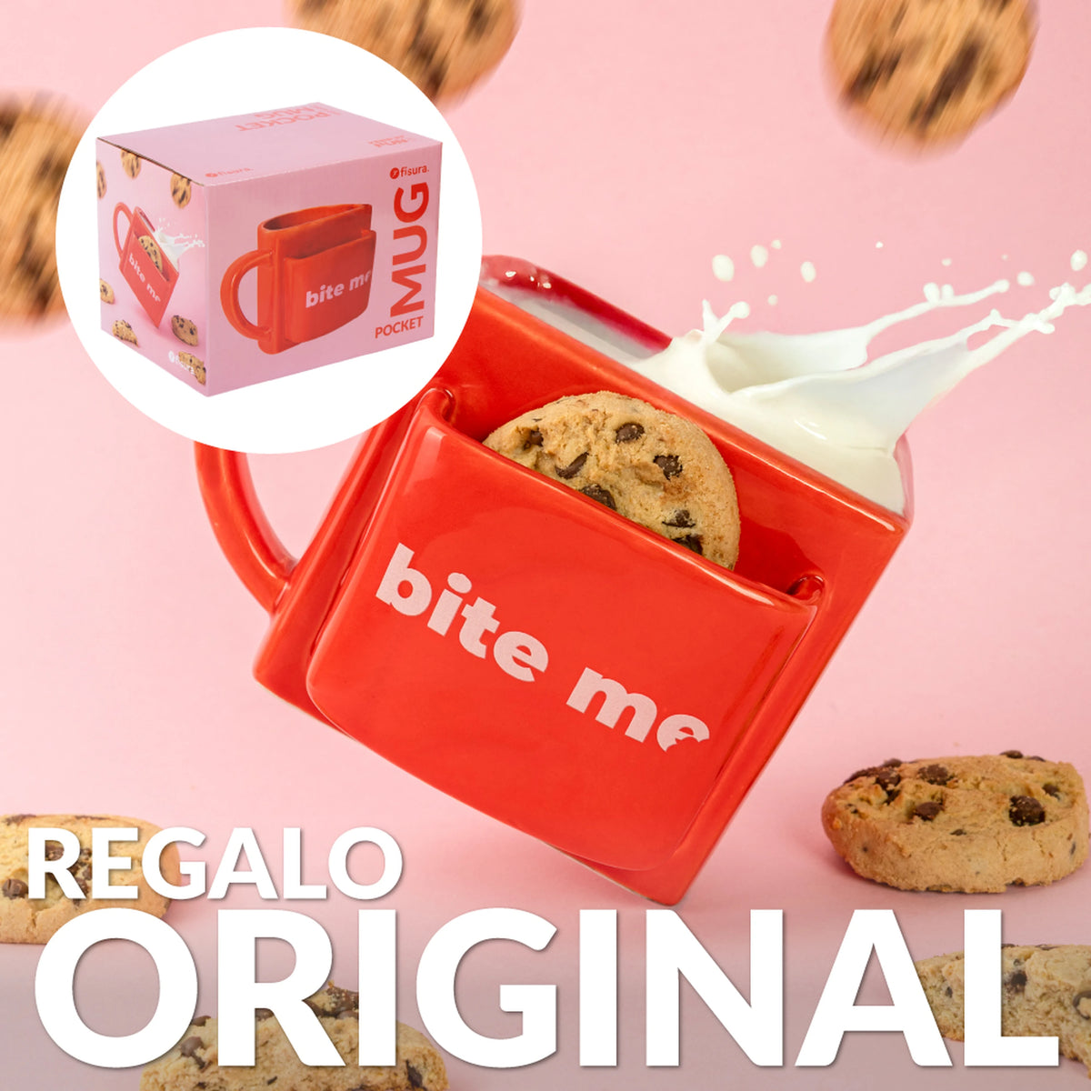Taza bolsillo "Bite me"