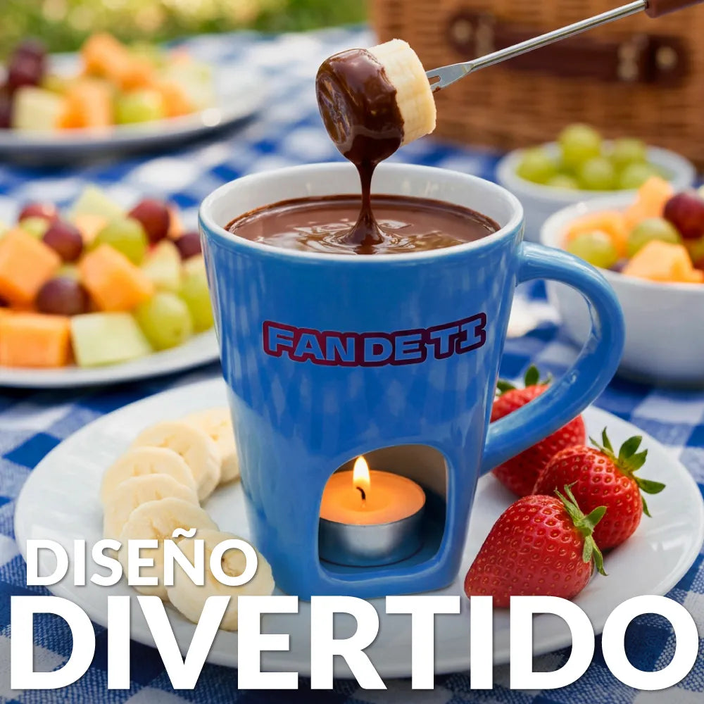 Taza fondue “Fan de ti”