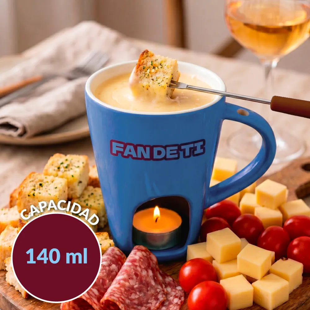 Taza fondue “Fan de ti”