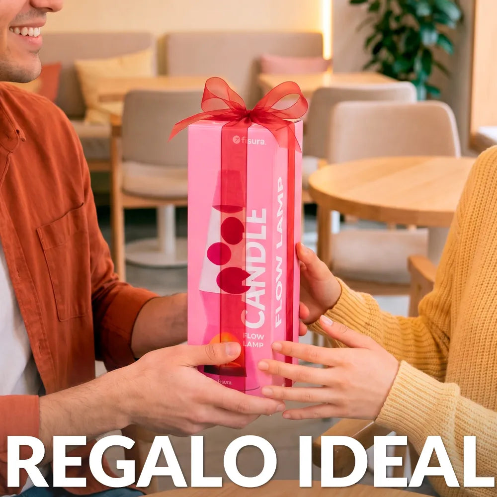 Lámpara de lava vela rosa