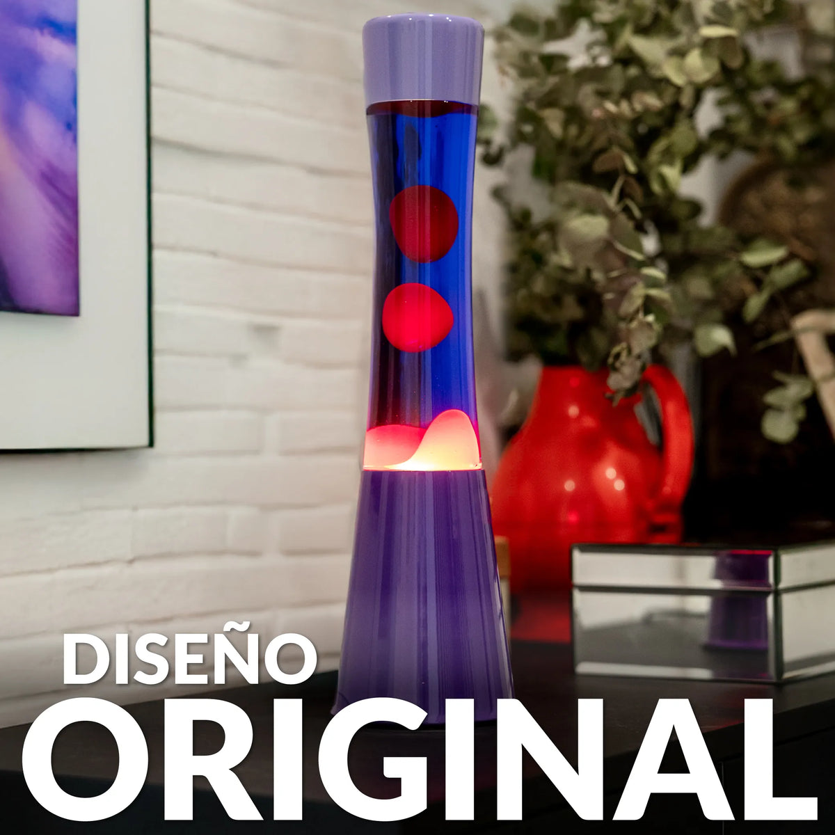 Lámpara de lava degradado morado