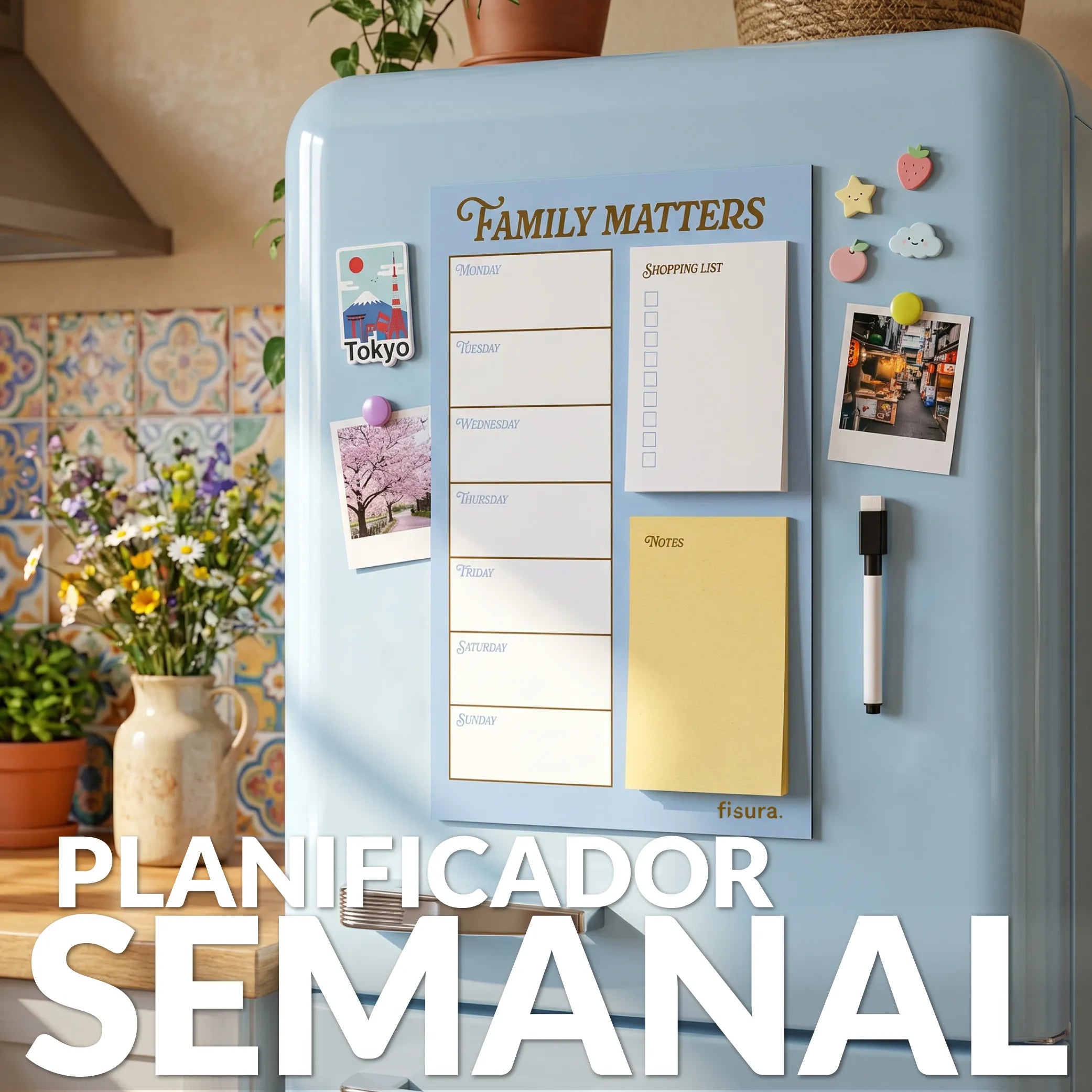 Planner magnétique "Family matters"