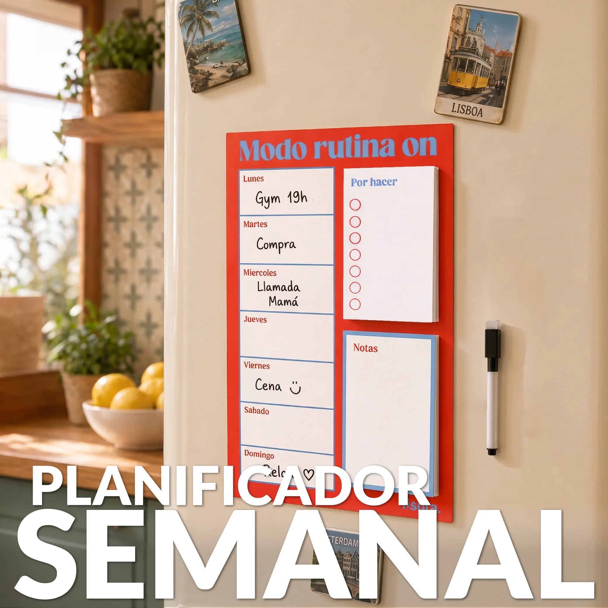 Planner magnétique "Modo rutina on"