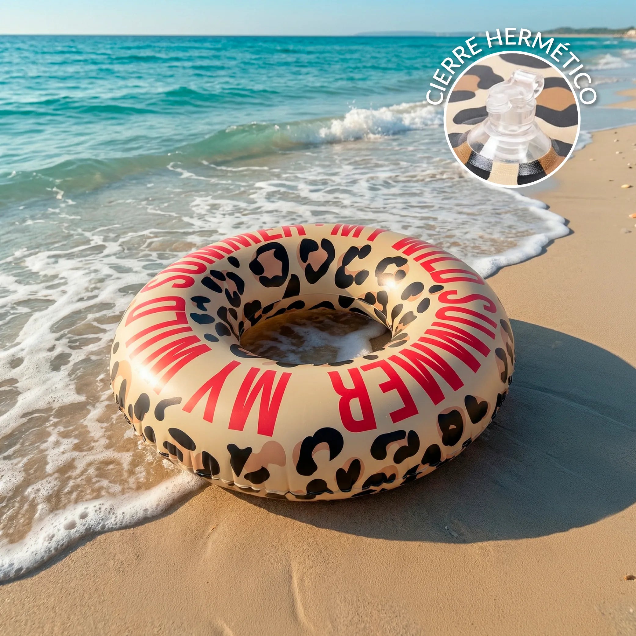 Flotador leopardo "My wild summer"