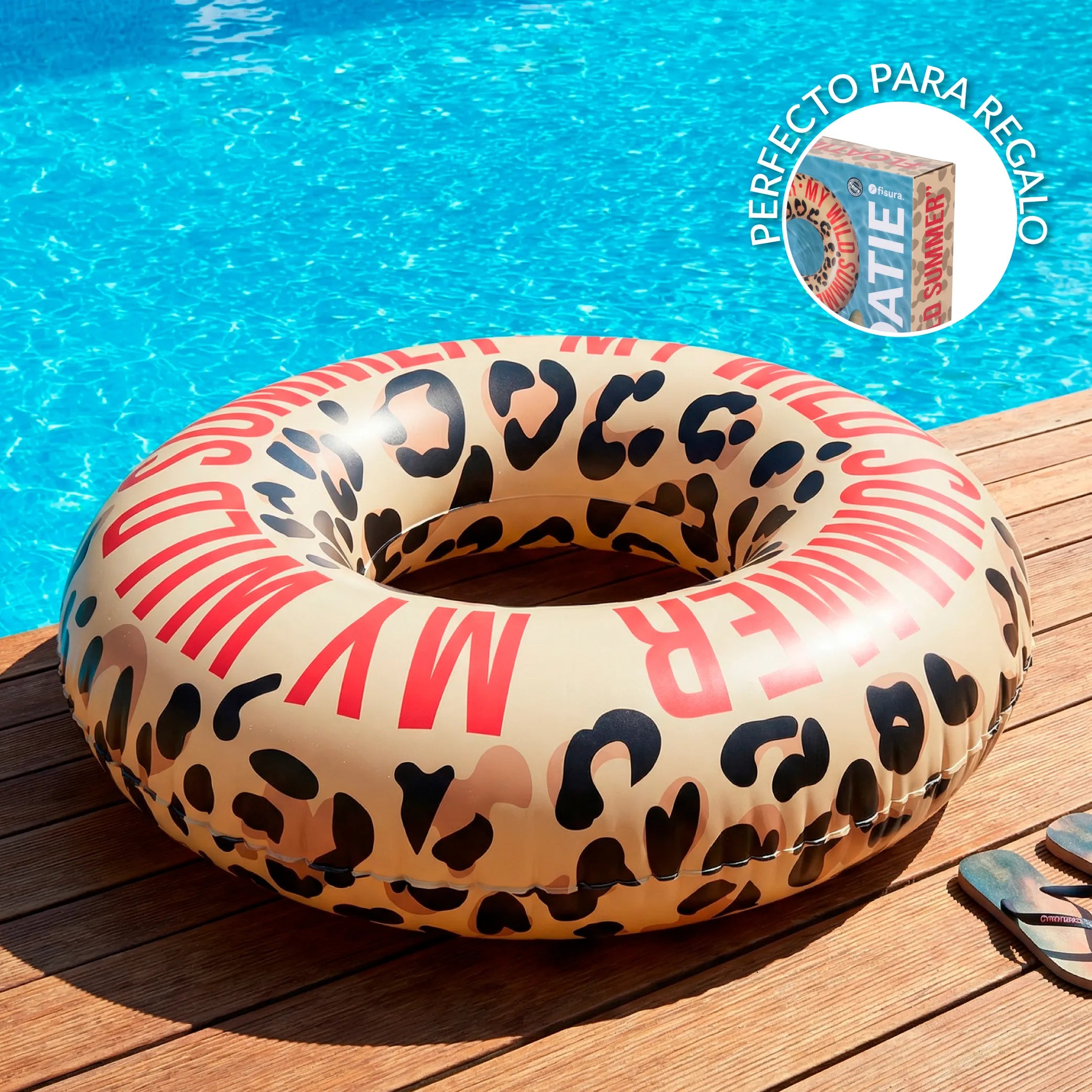 Flotador leopardo "My wild summer"