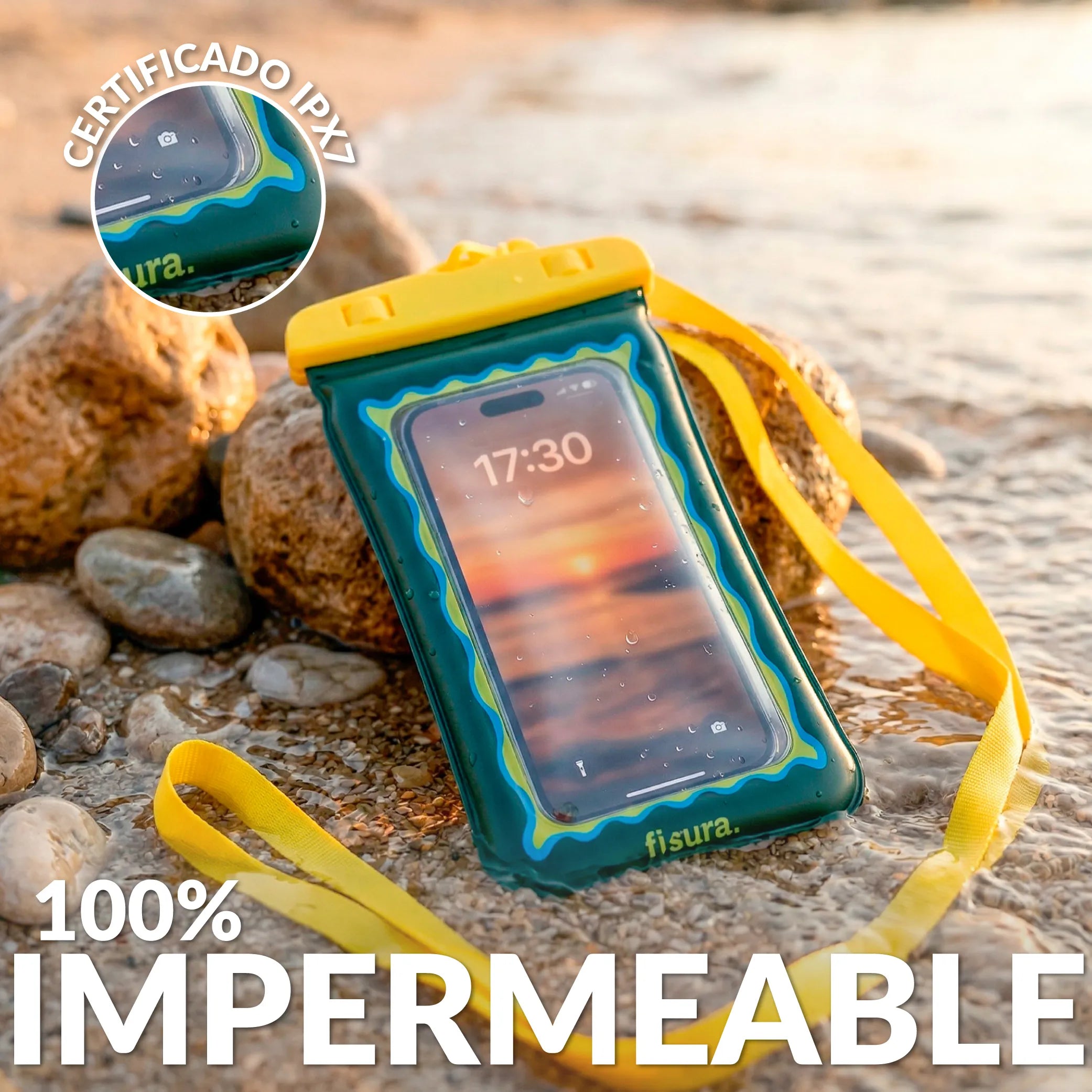 Funda móvil waterproof "I’m not a tourist”
