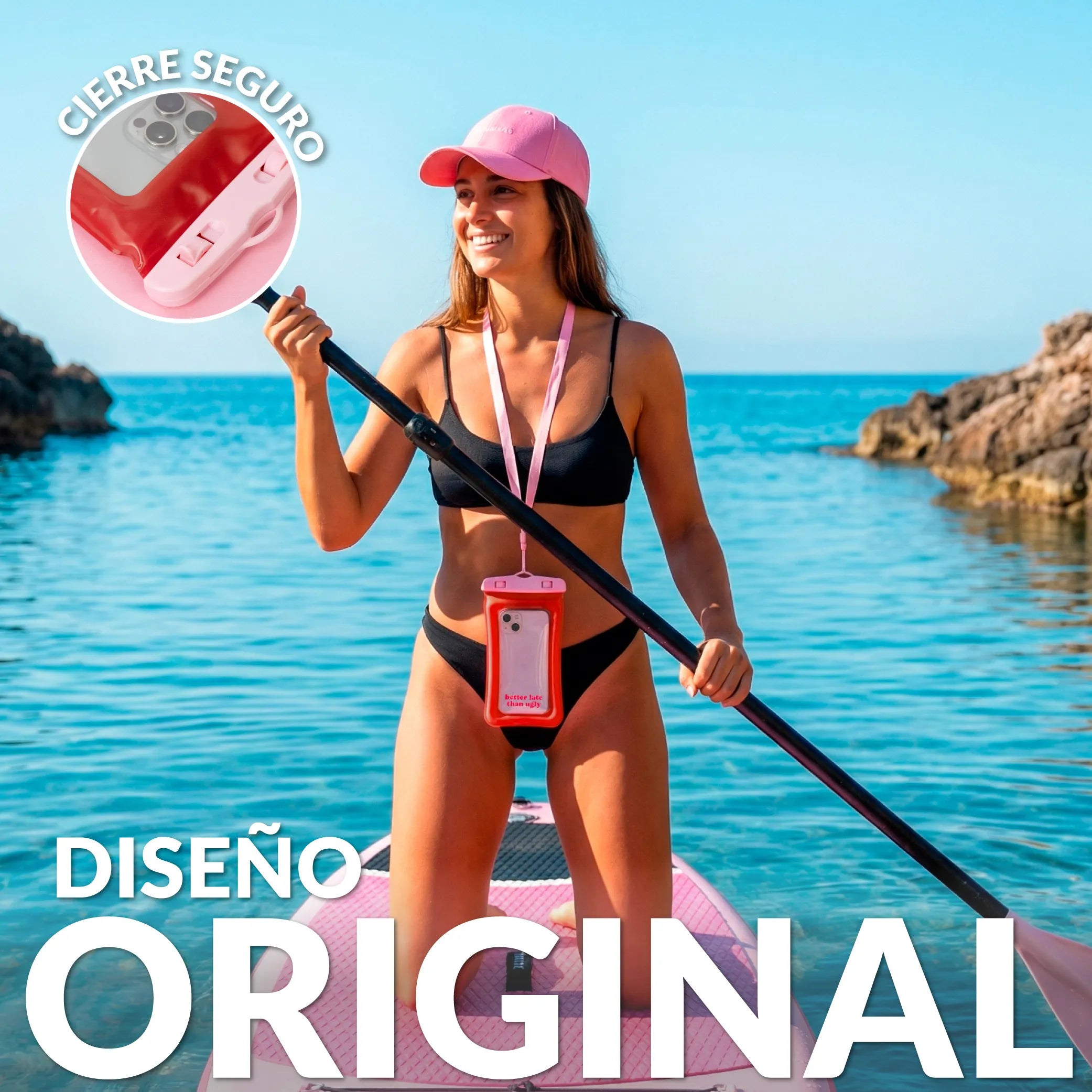 Funda móvil waterproof "Better late than ugly"