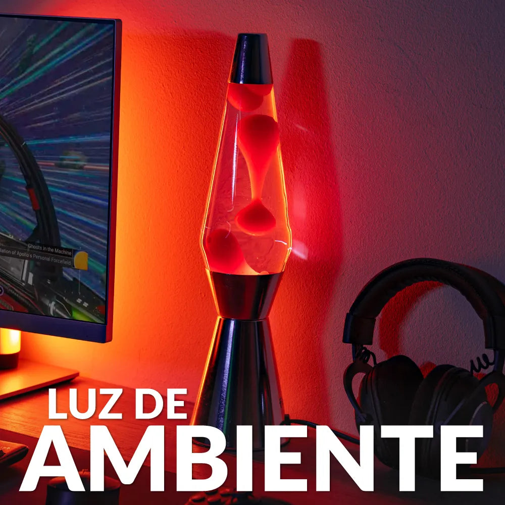 Lámpara de lava "bullet" roja