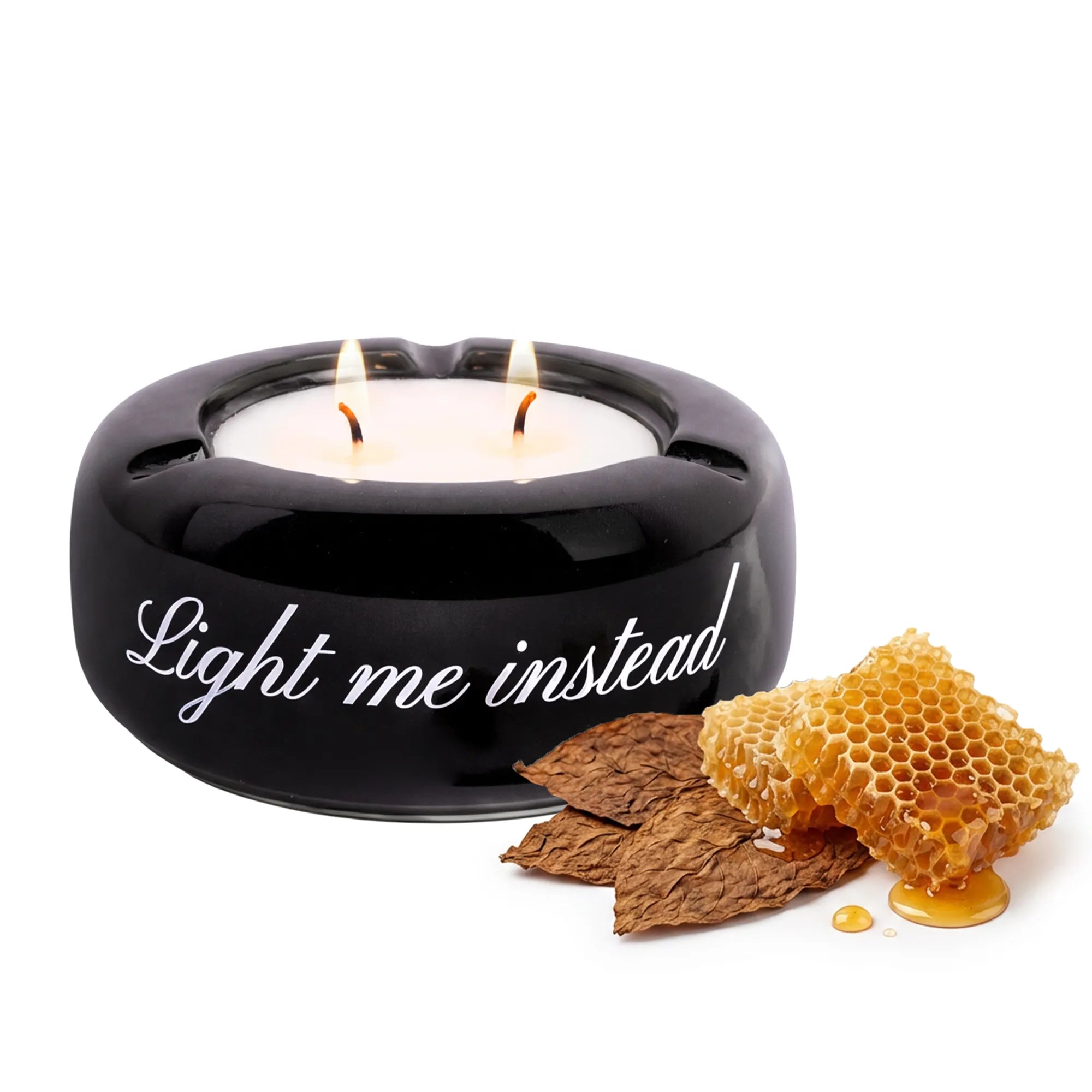 Candela multiuso “Light me instead” tabacco e miele