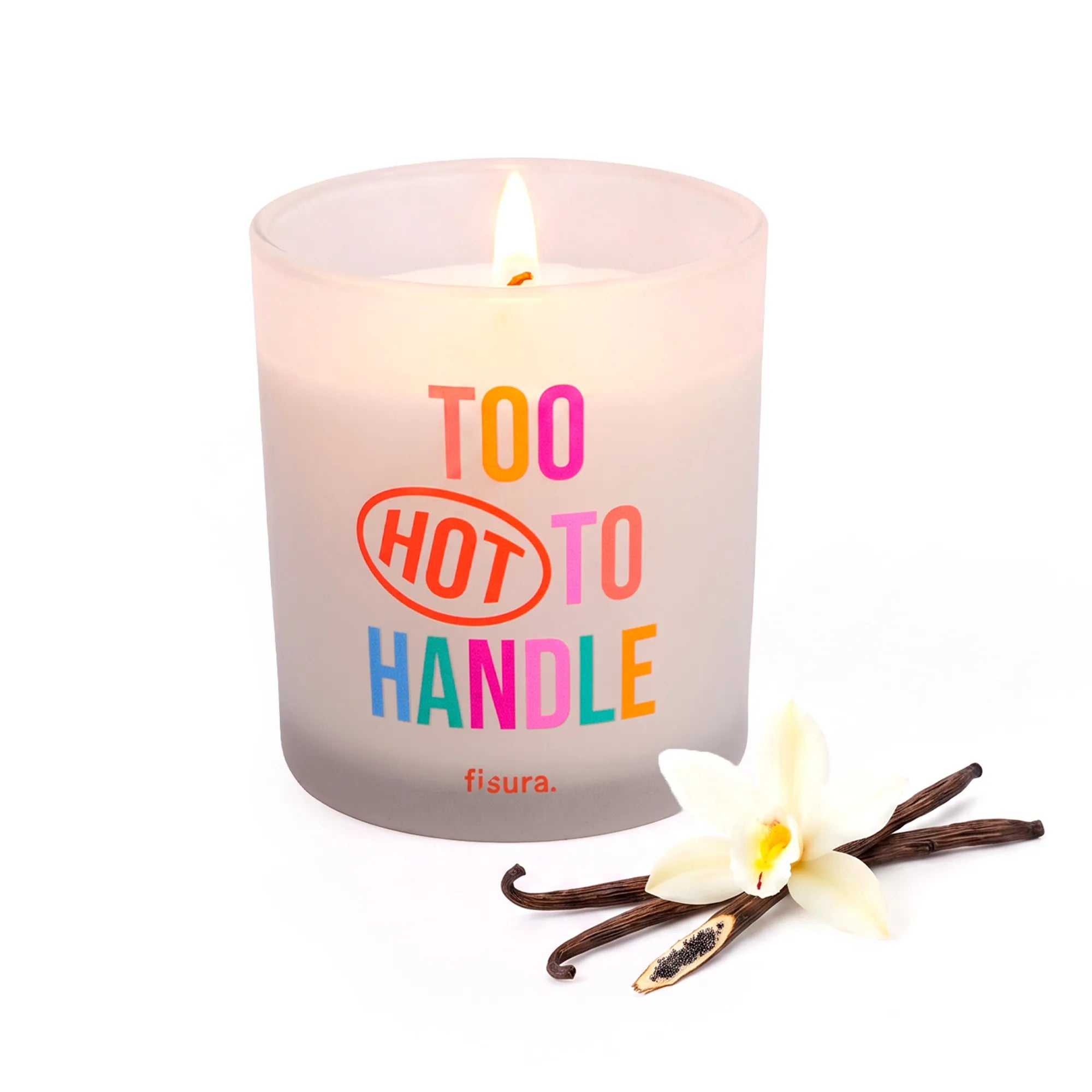 Bougie en verre “Too hot to handle” – vanille