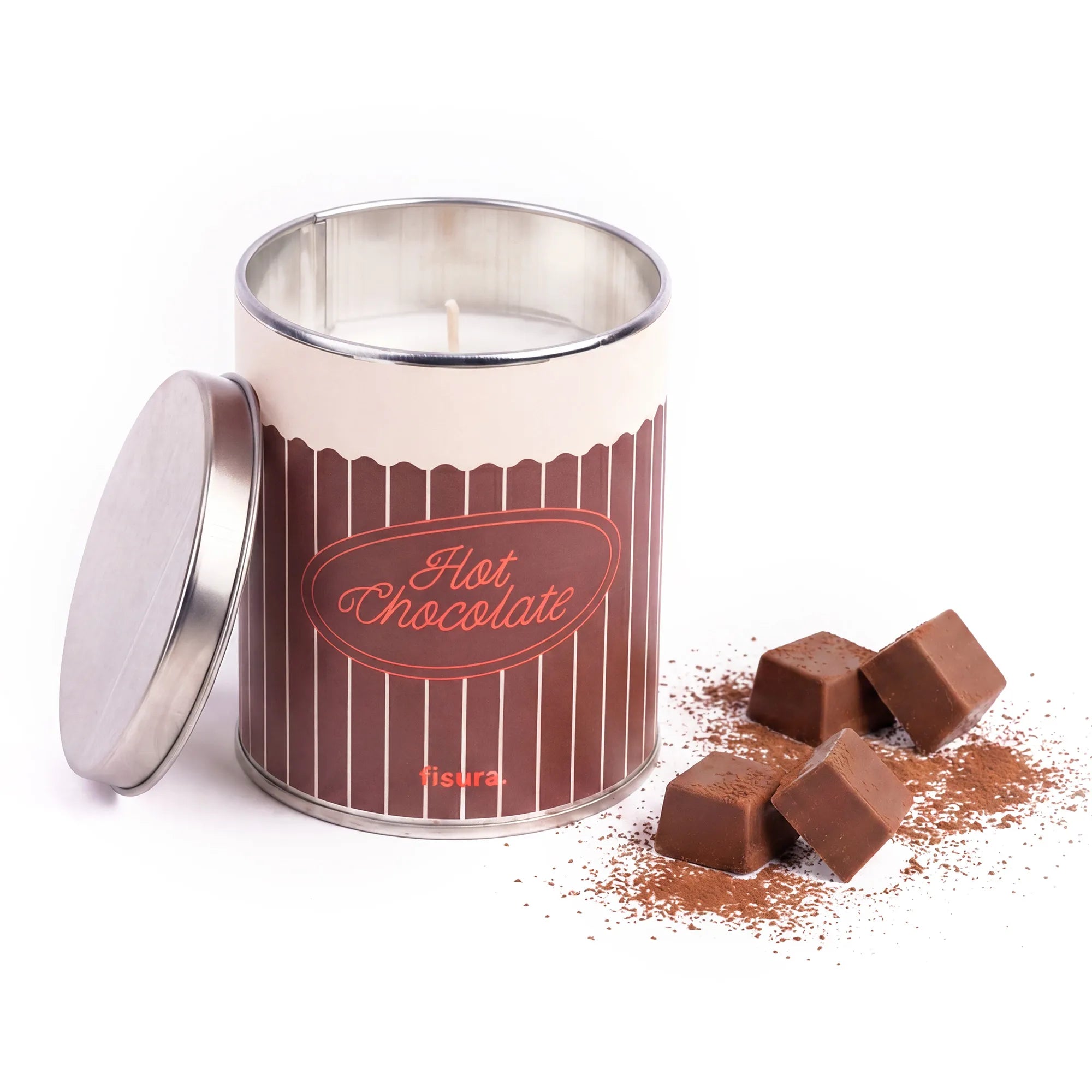 Bougie en boîte métal “Hot chocolate” – chocolat