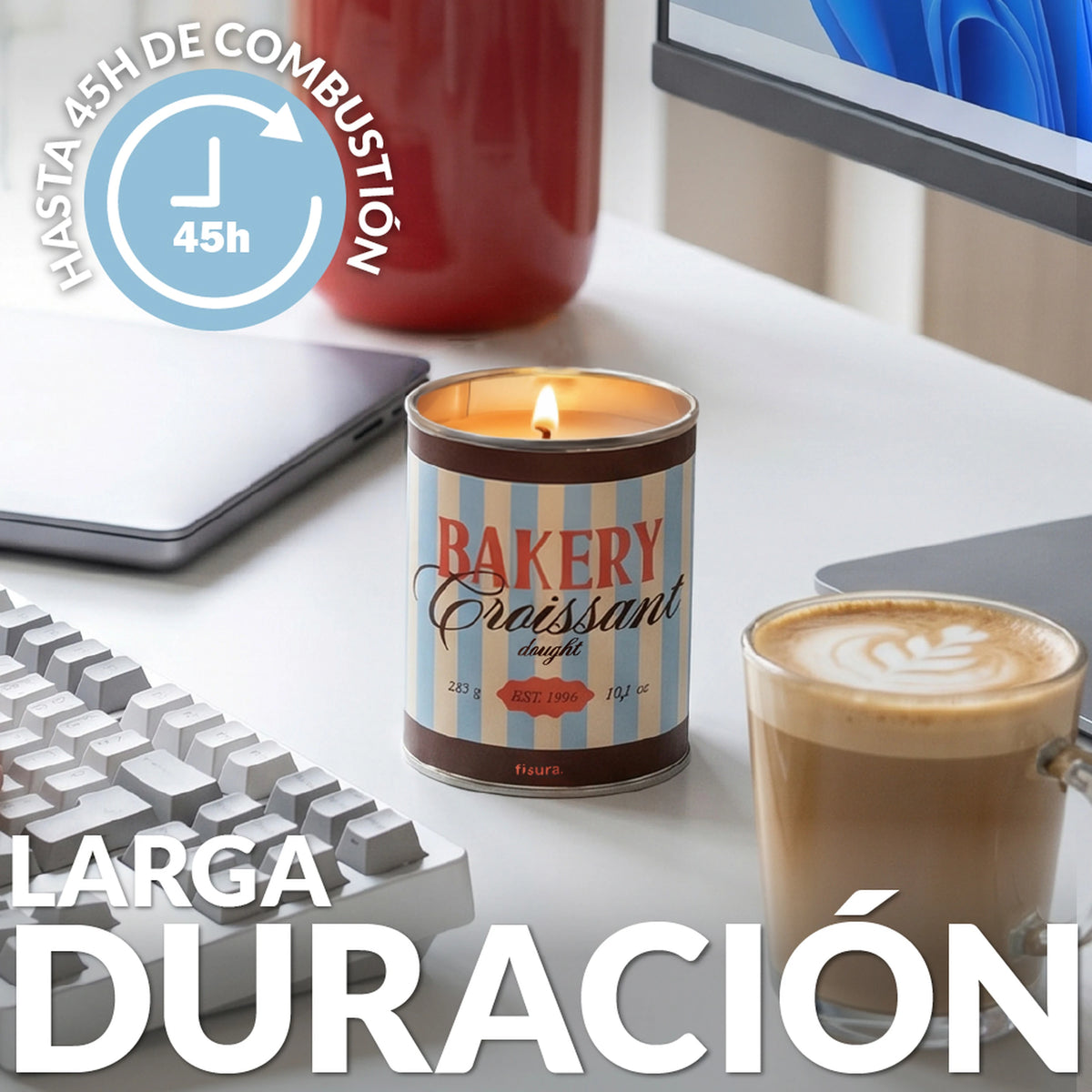 Vela en lata de metal “Bakery croissant” – croissant de mantequilla