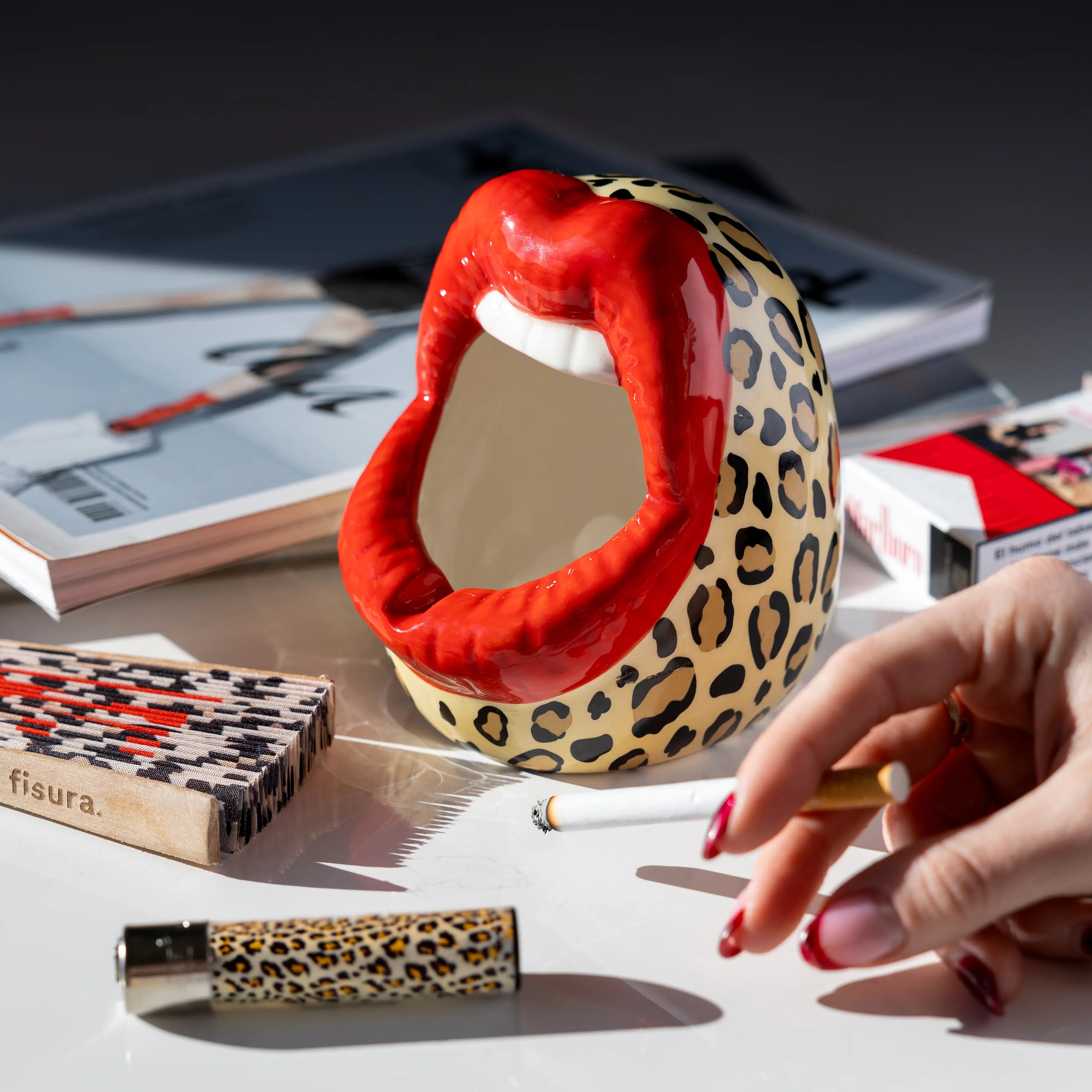 Cenicero boca “Leopardo”