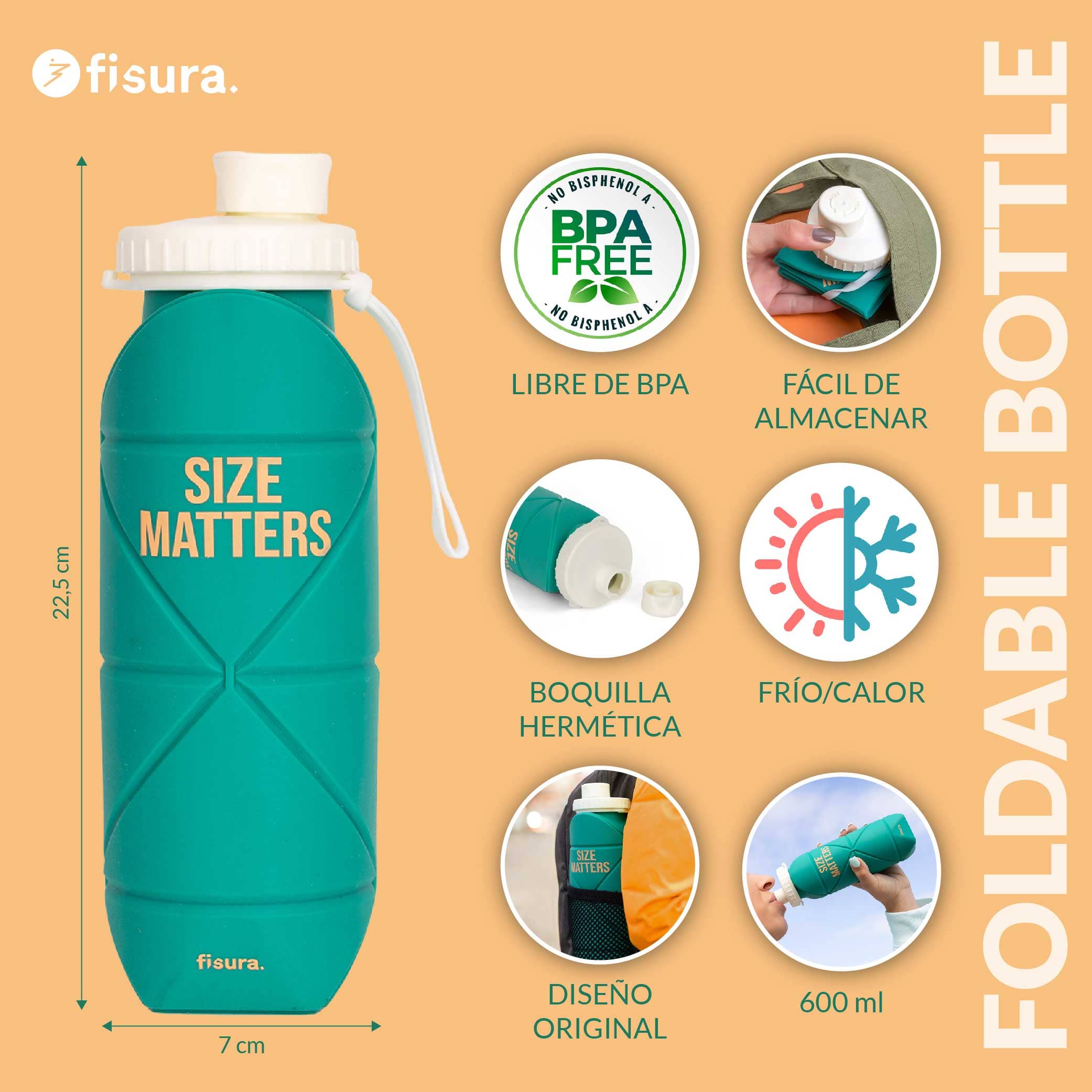 Botella plegable “Size matters”