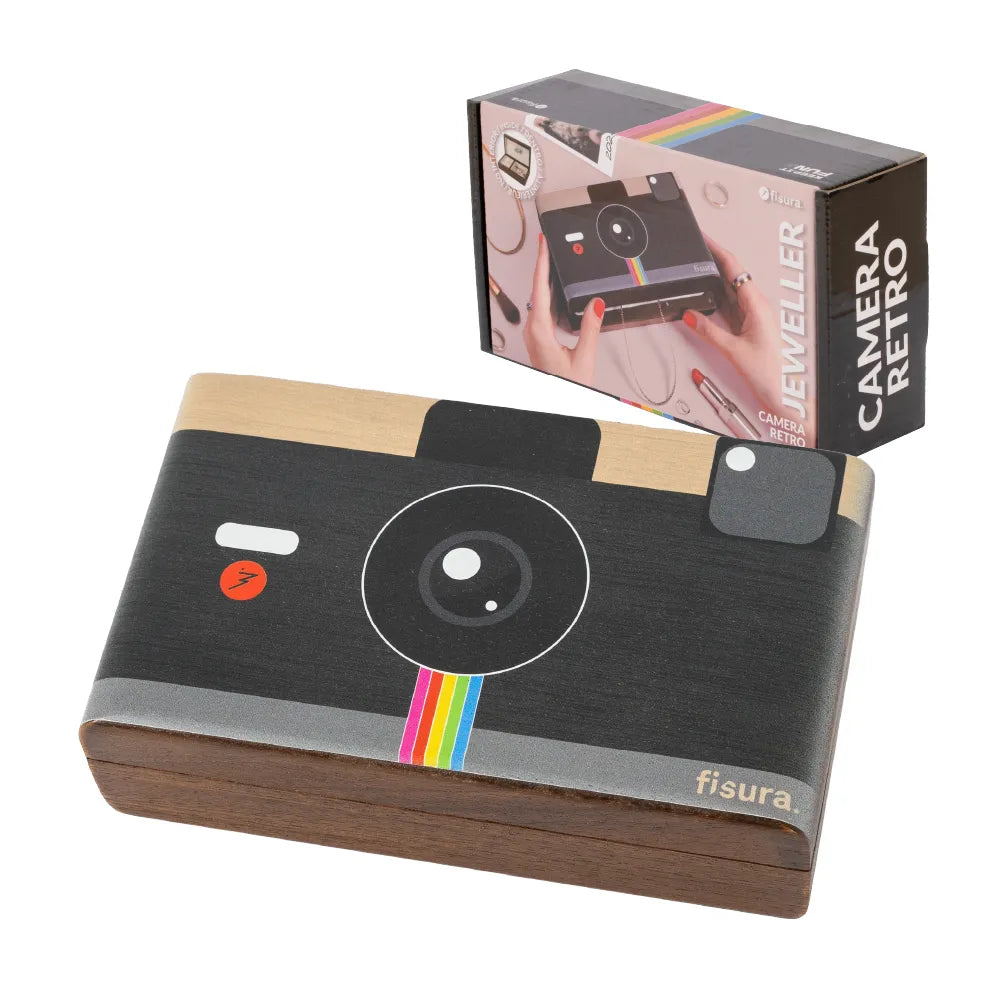Joyero cámara retro multicolor