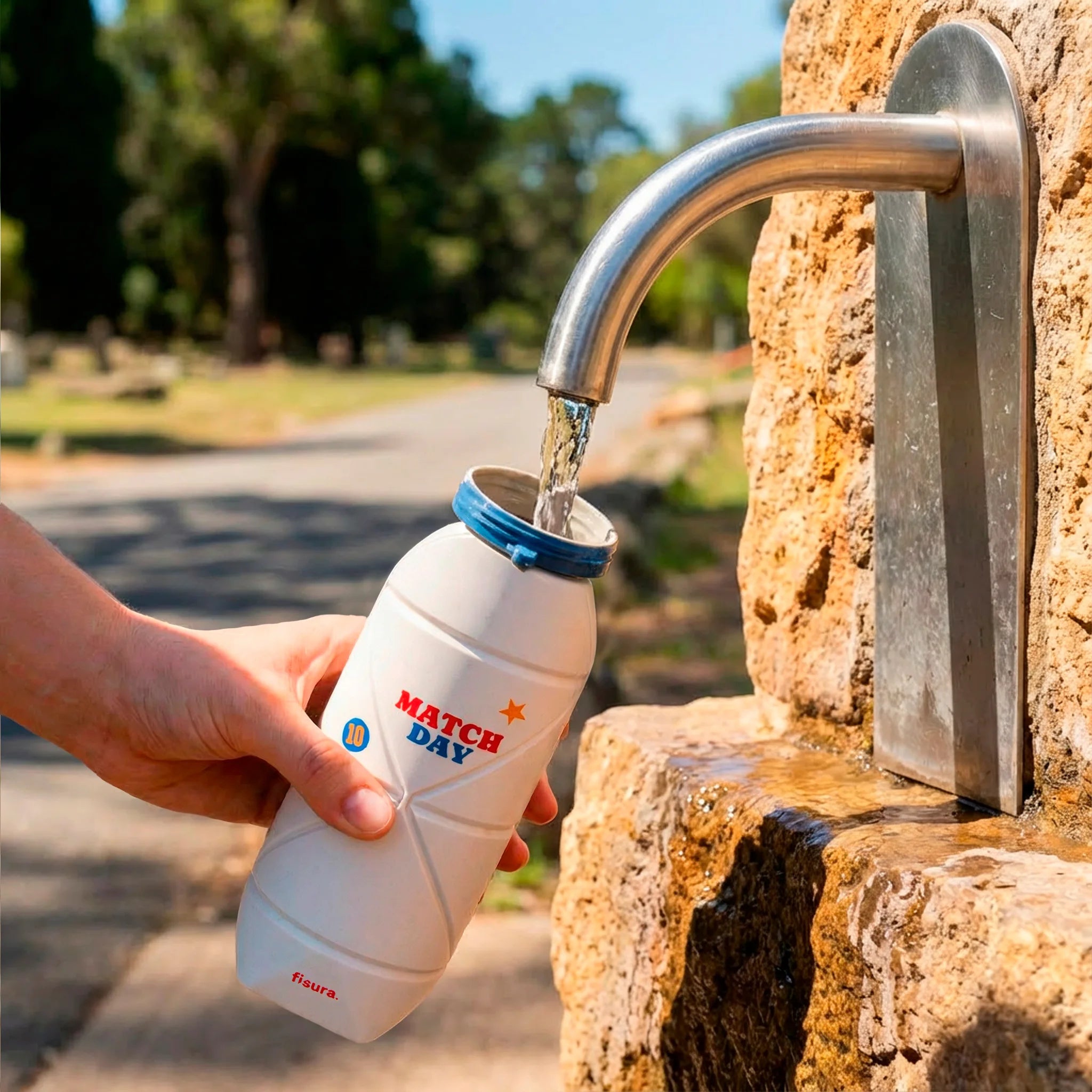 Botella plegable "Match day"