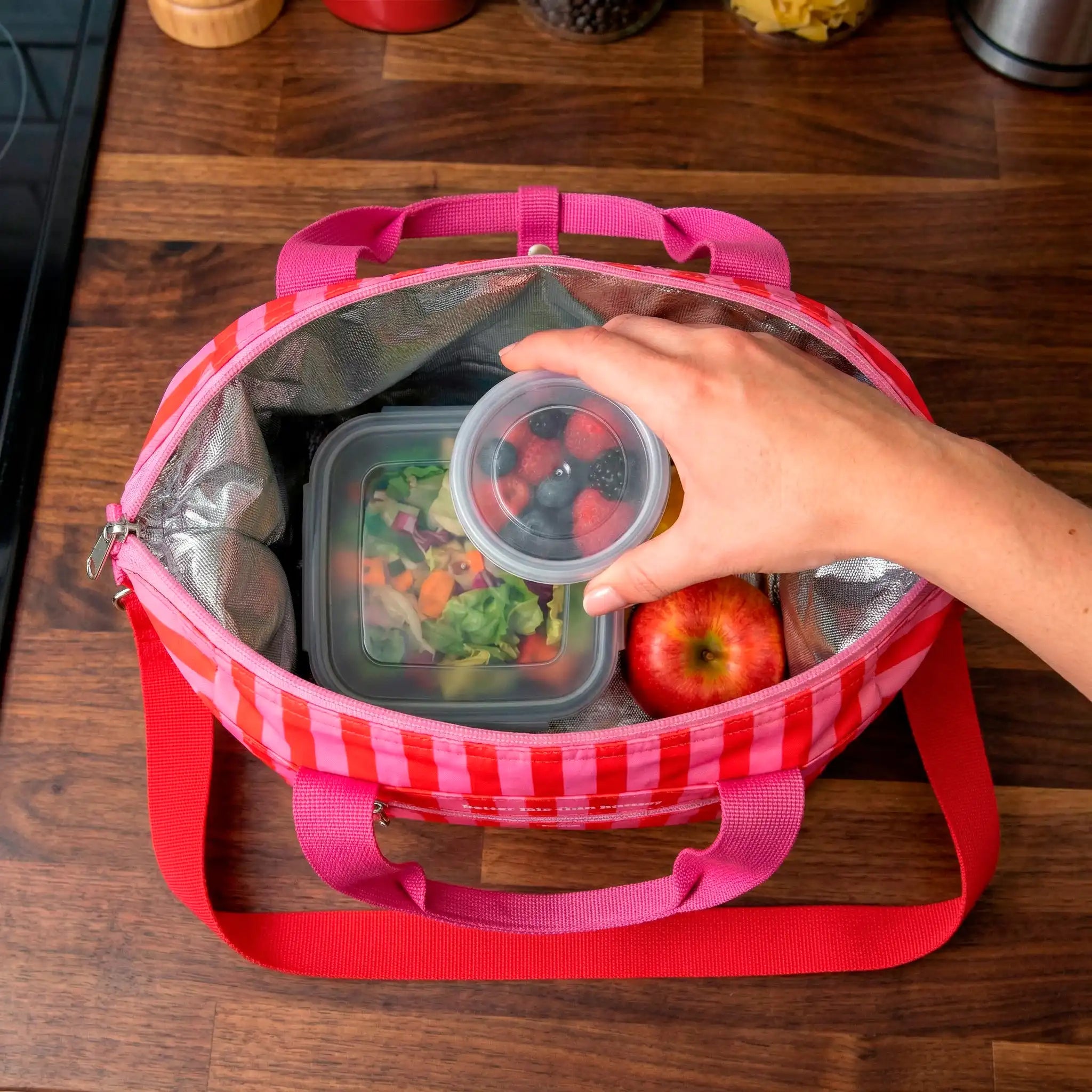 Sac isotherme porte-aliments “Better late than hungry”