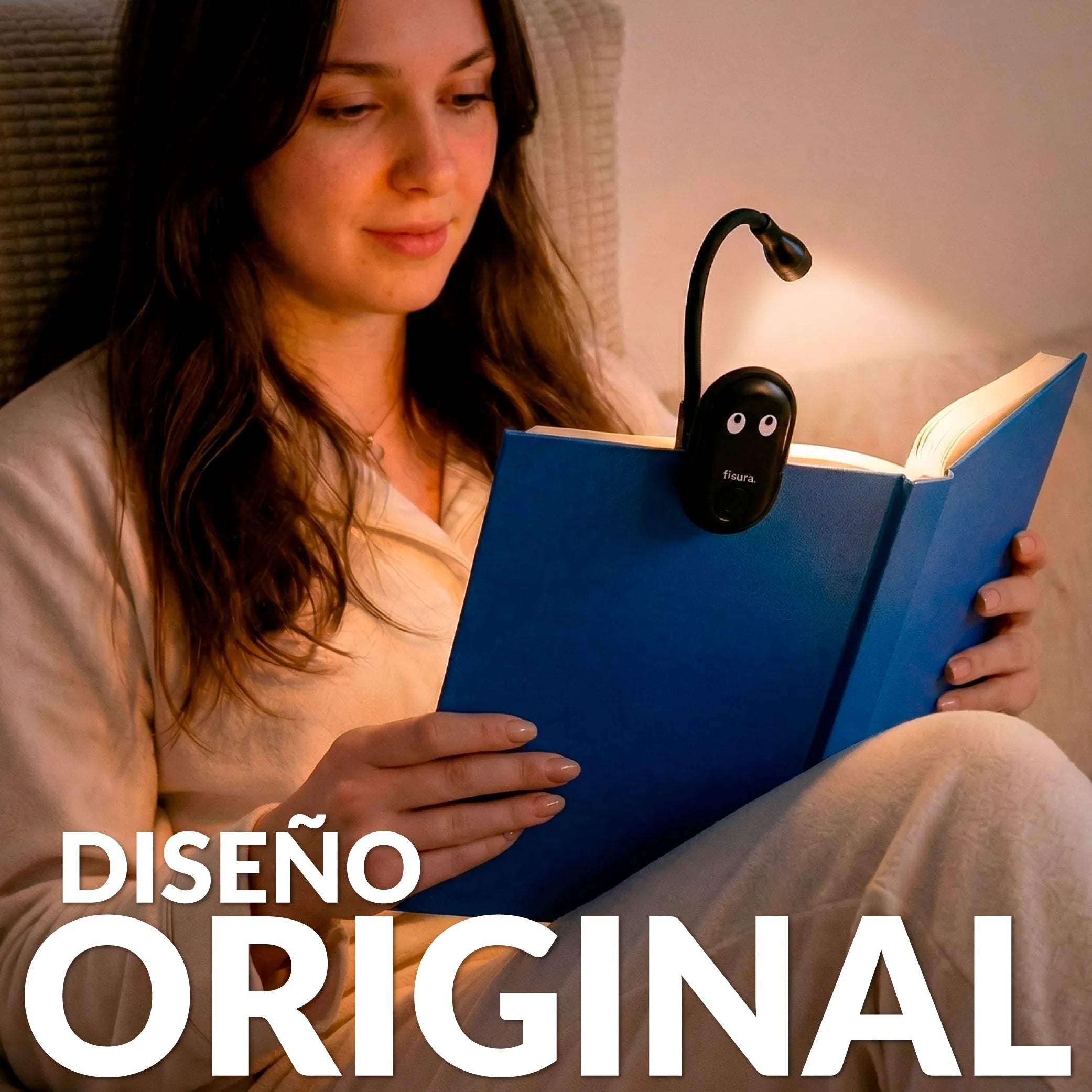 Lampe de lecture orientable motif yeux