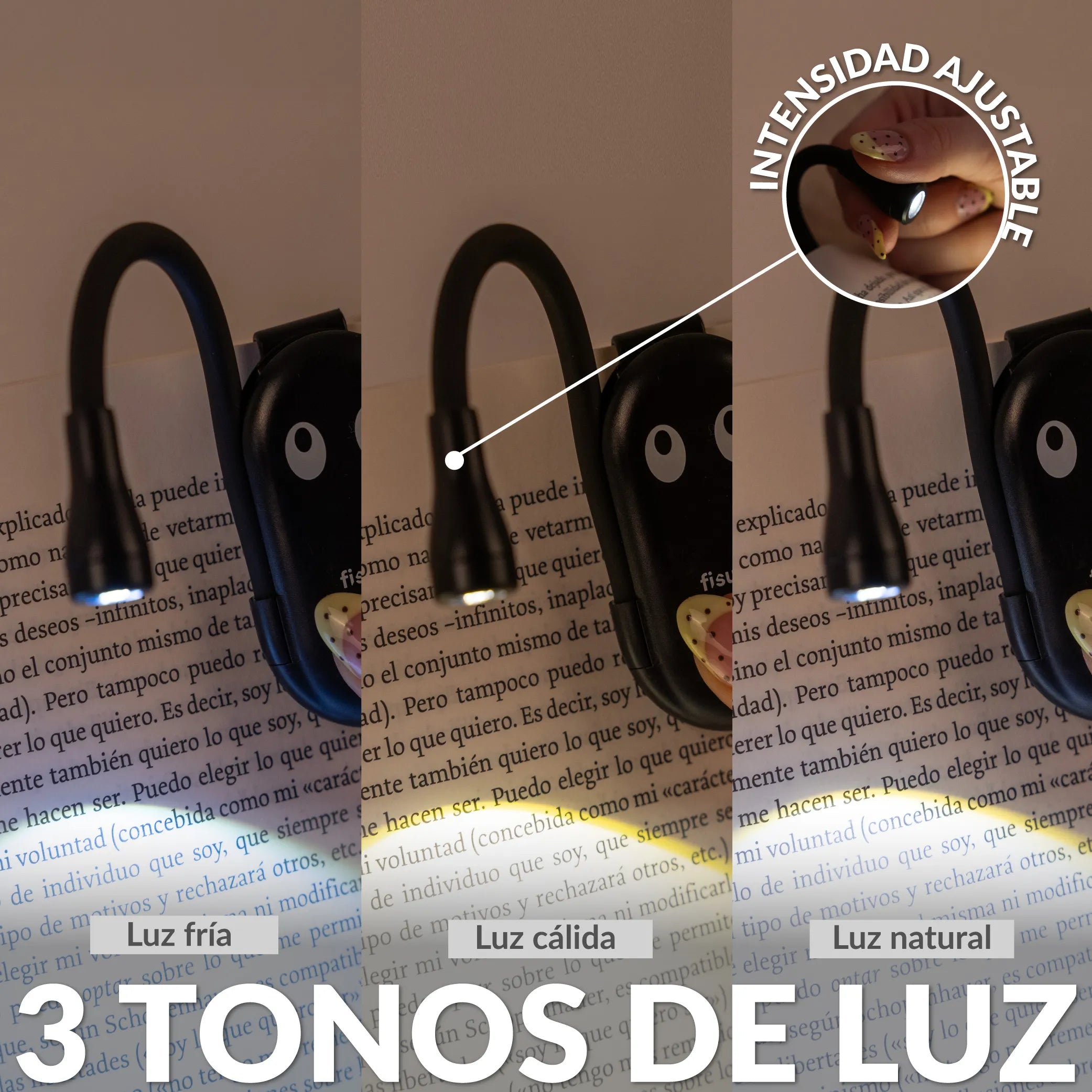 Lampe de lecture orientable motif yeux