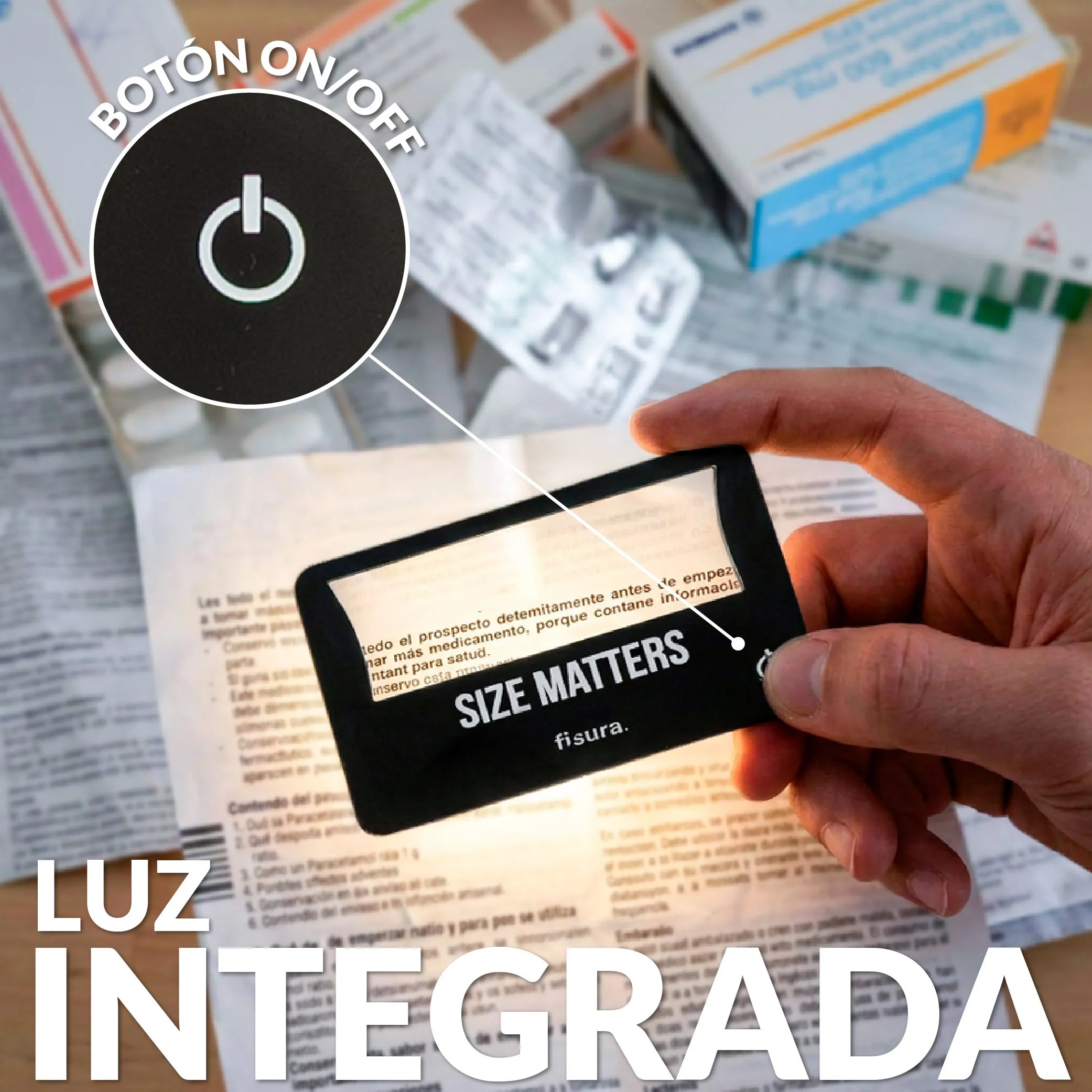 Lupa de aumento "Size matters"