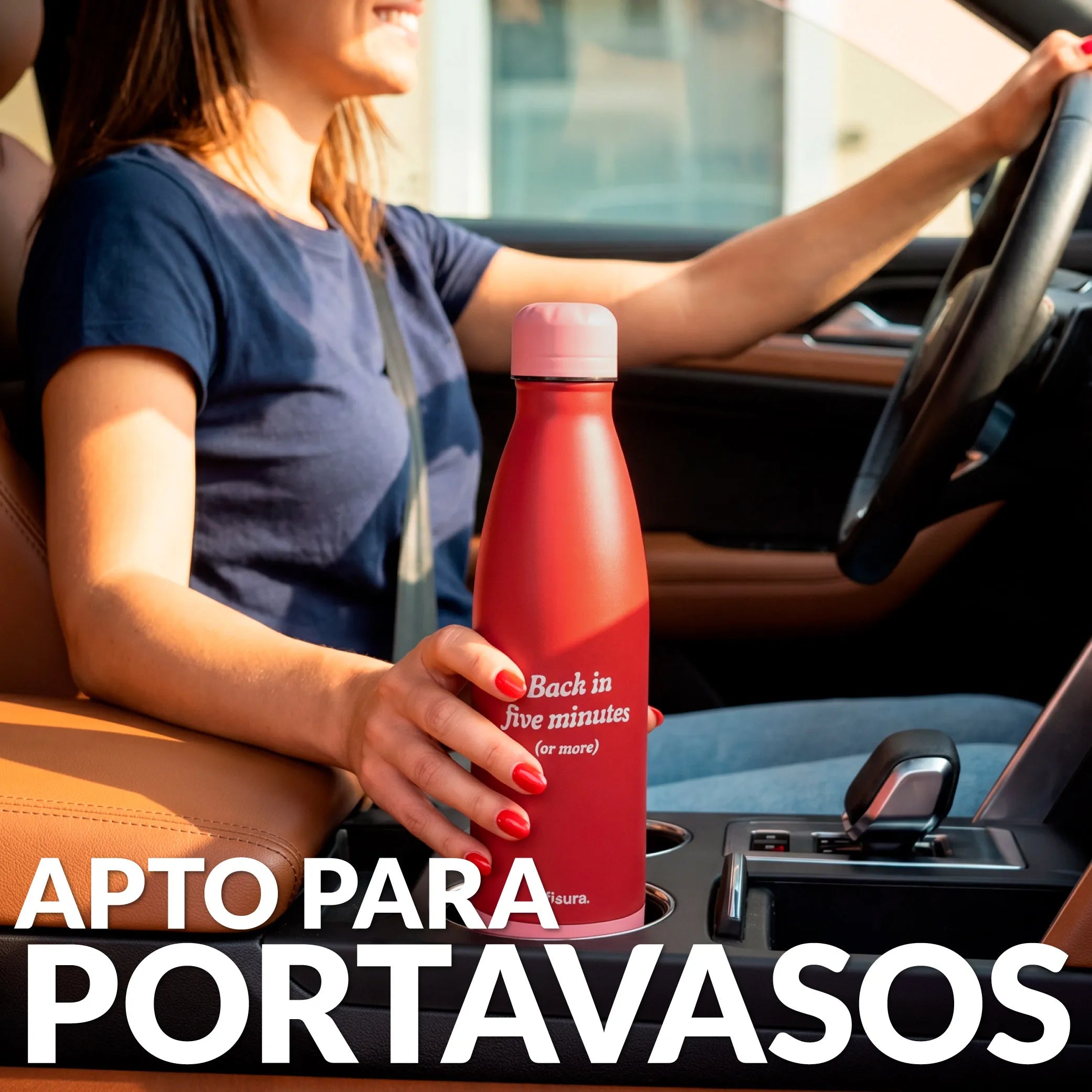 Botella termo "Back in five minutes or more"