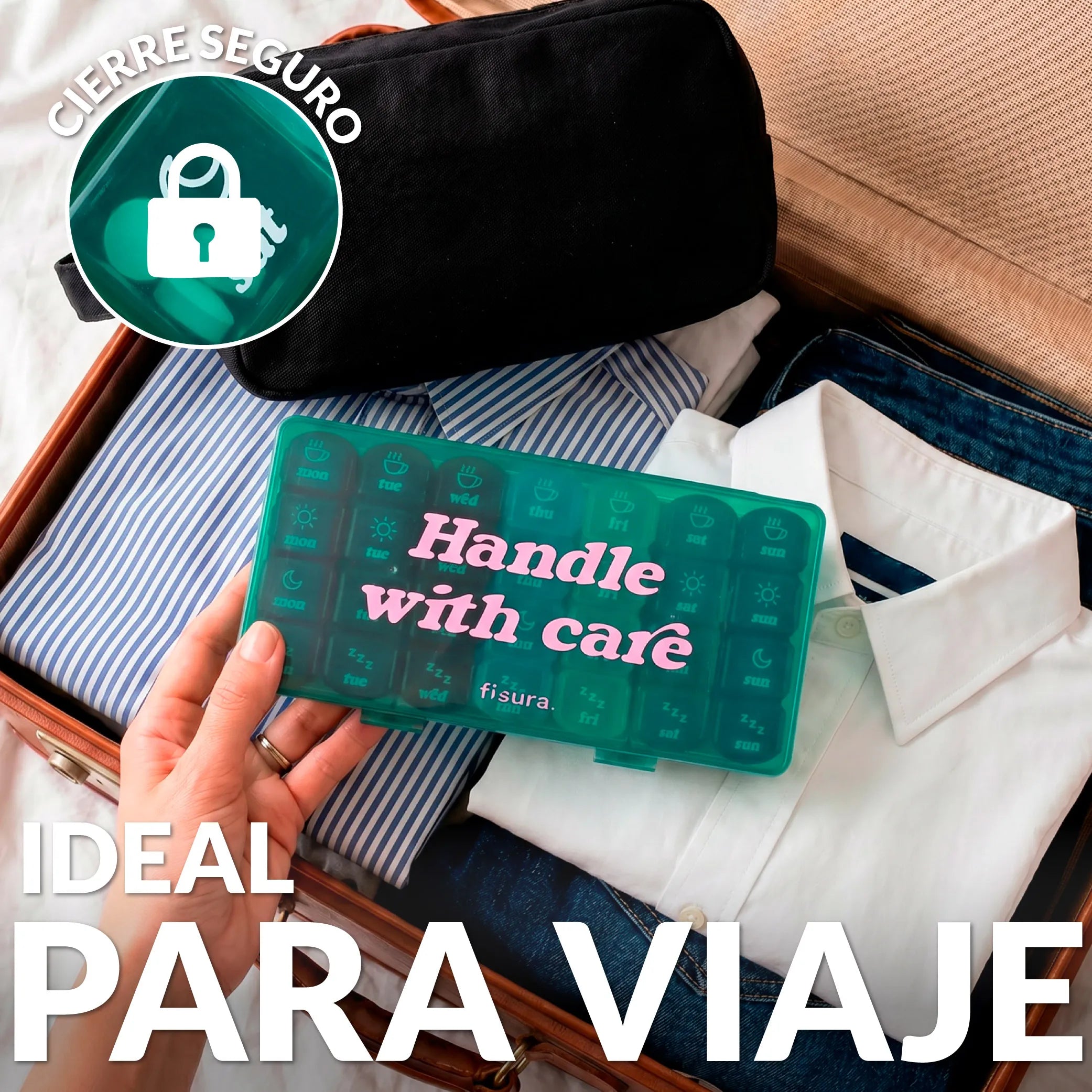 Pastillero “Handle with care”
