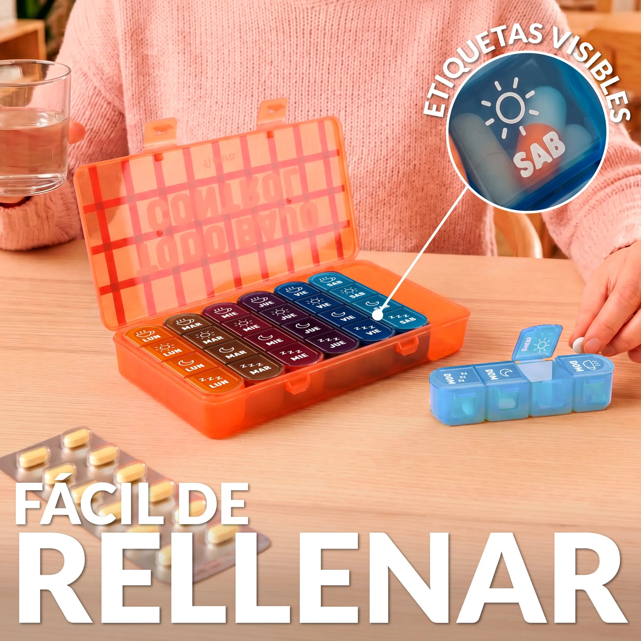 Pastillero “Todo bajo control”