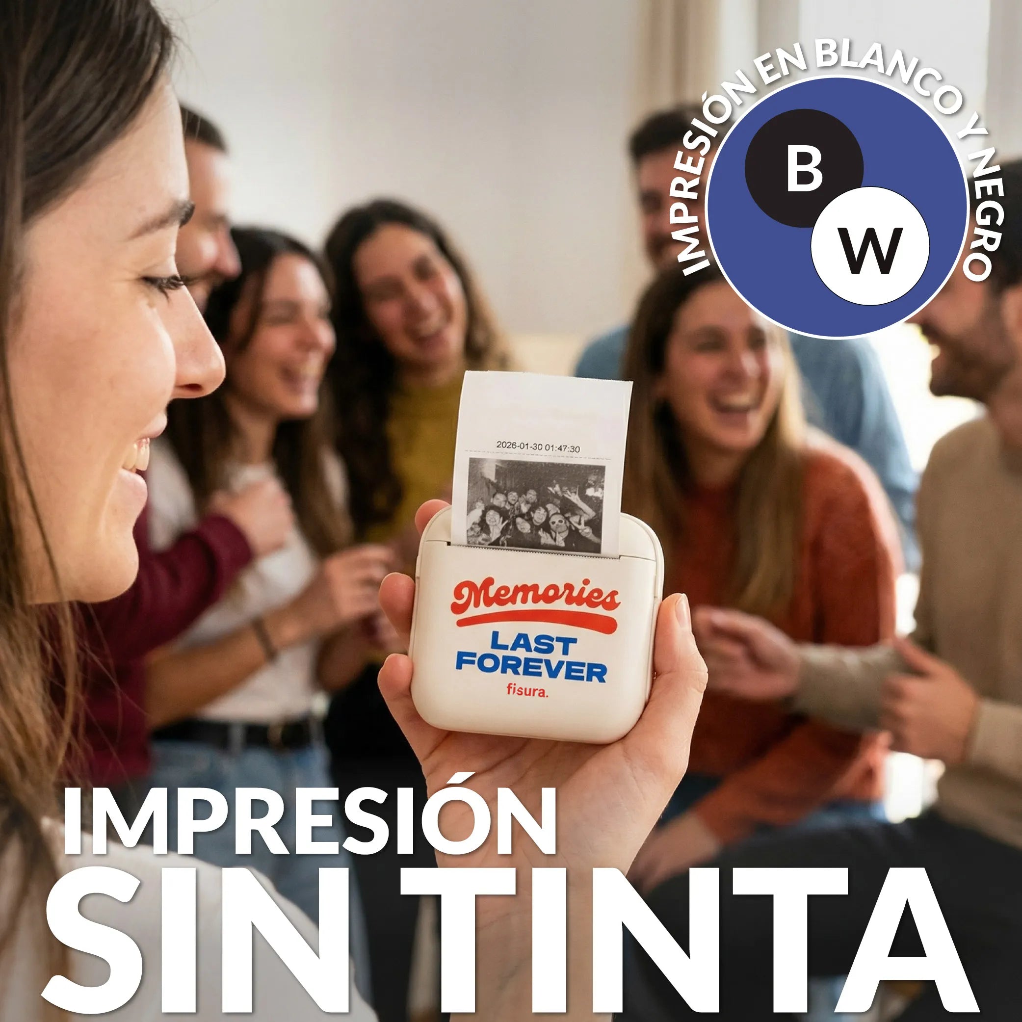 Mini impresora "Memories last forever"