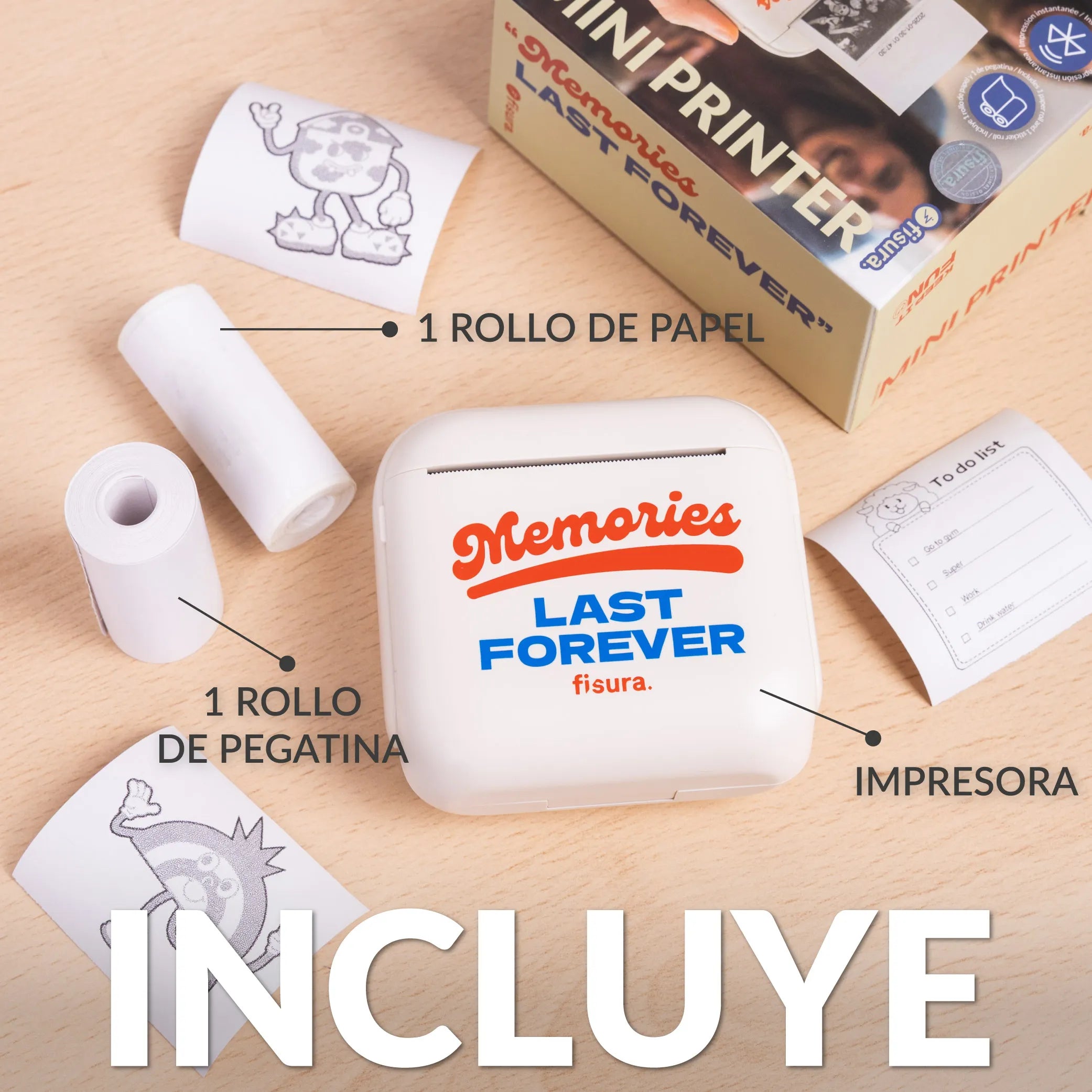 Mini impresora "Memories last forever"