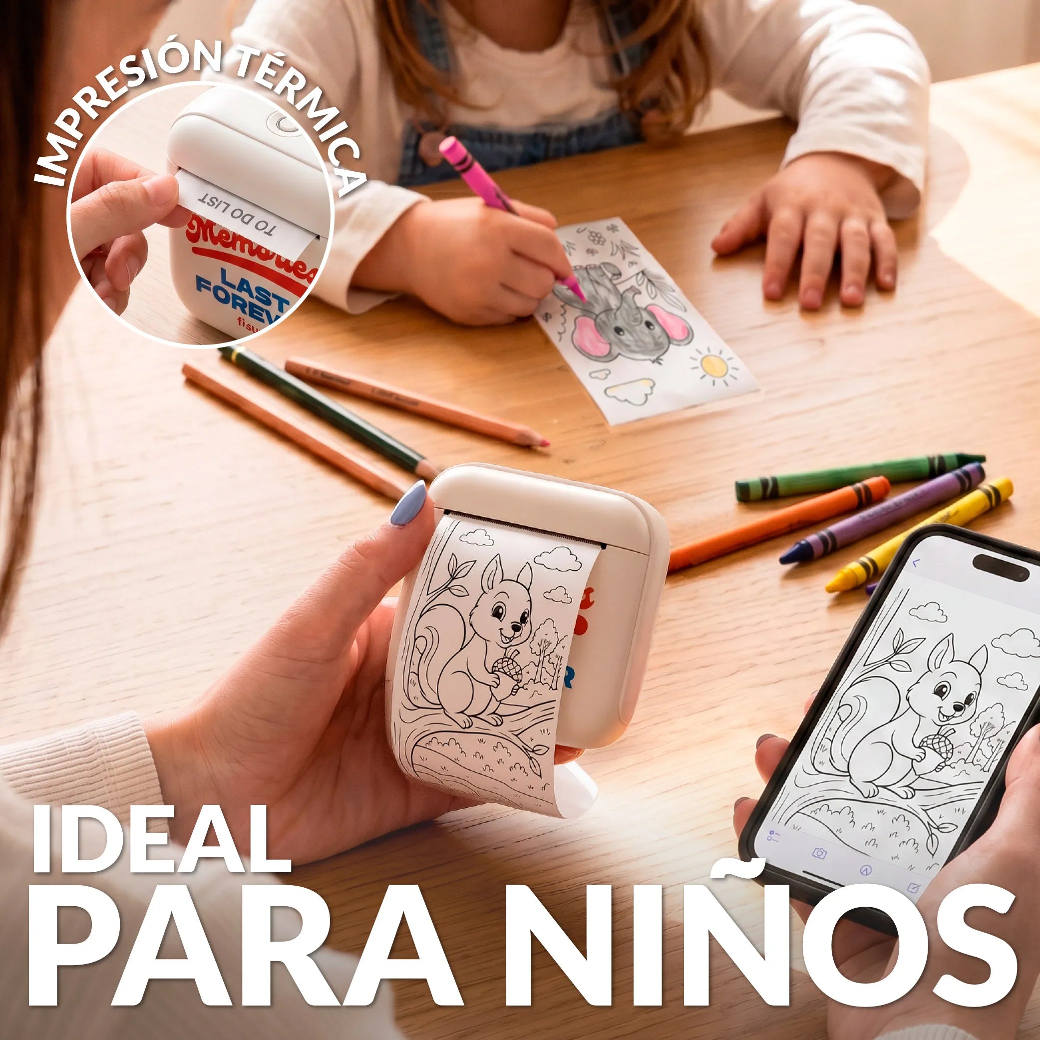 Mini impresora "Memories last forever"