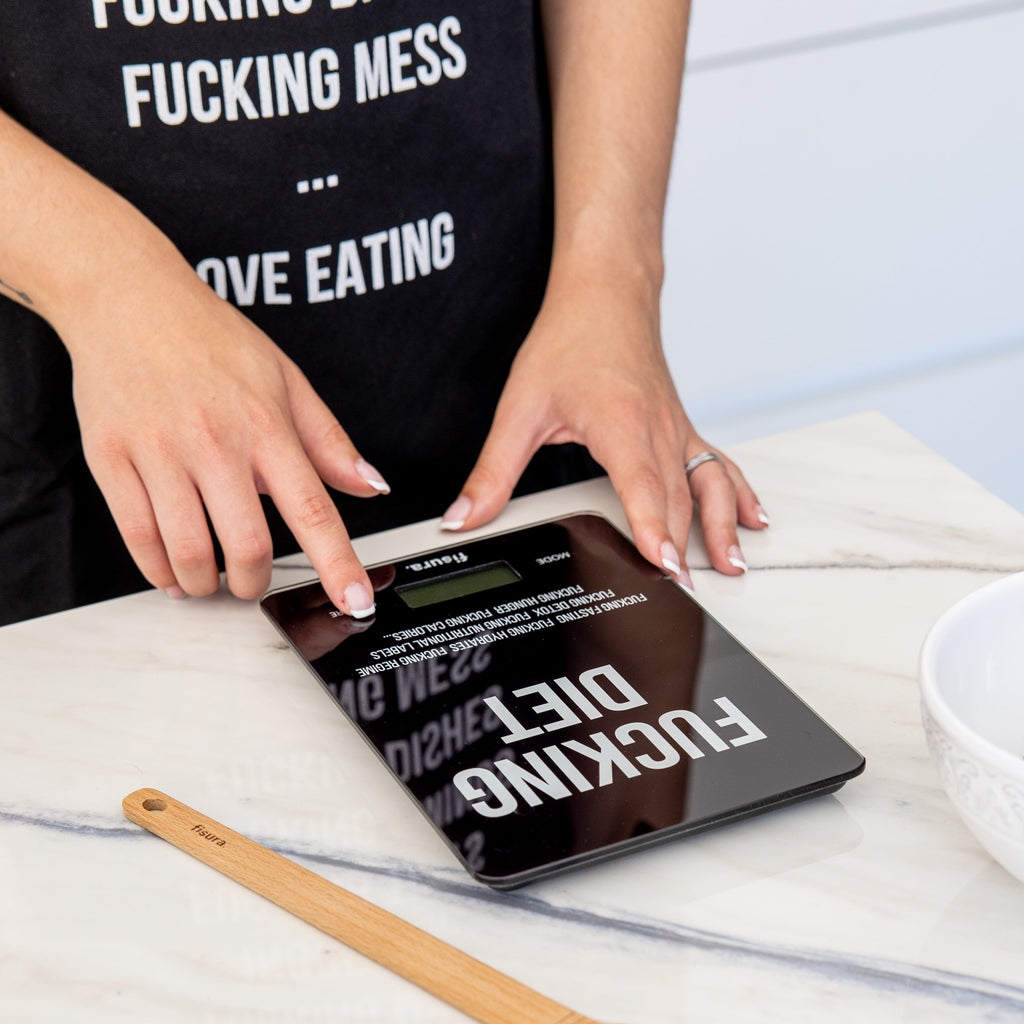 Báscula digital de cocina "fucking diet"
