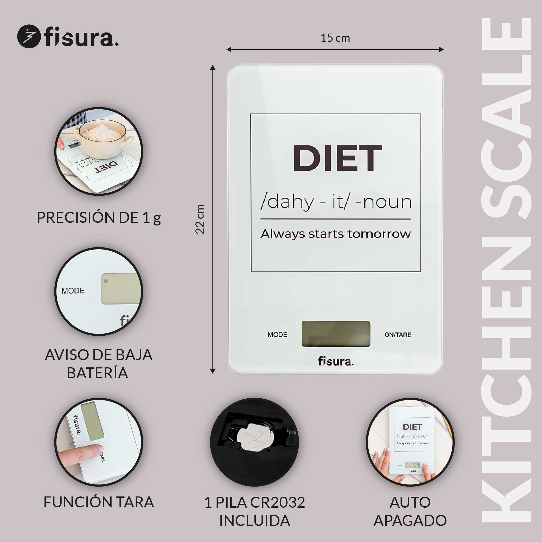 Báscula digital de cocina "diet"