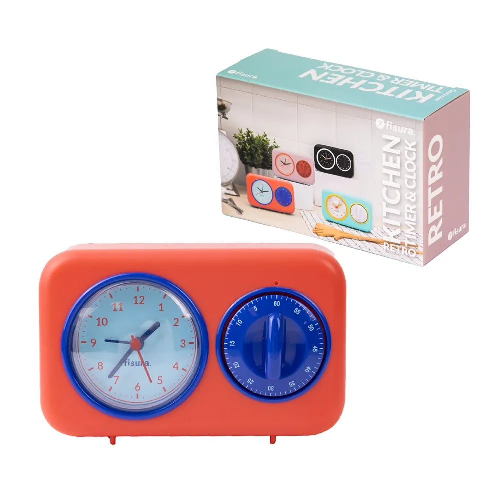 Timer da cucina retrò rosso