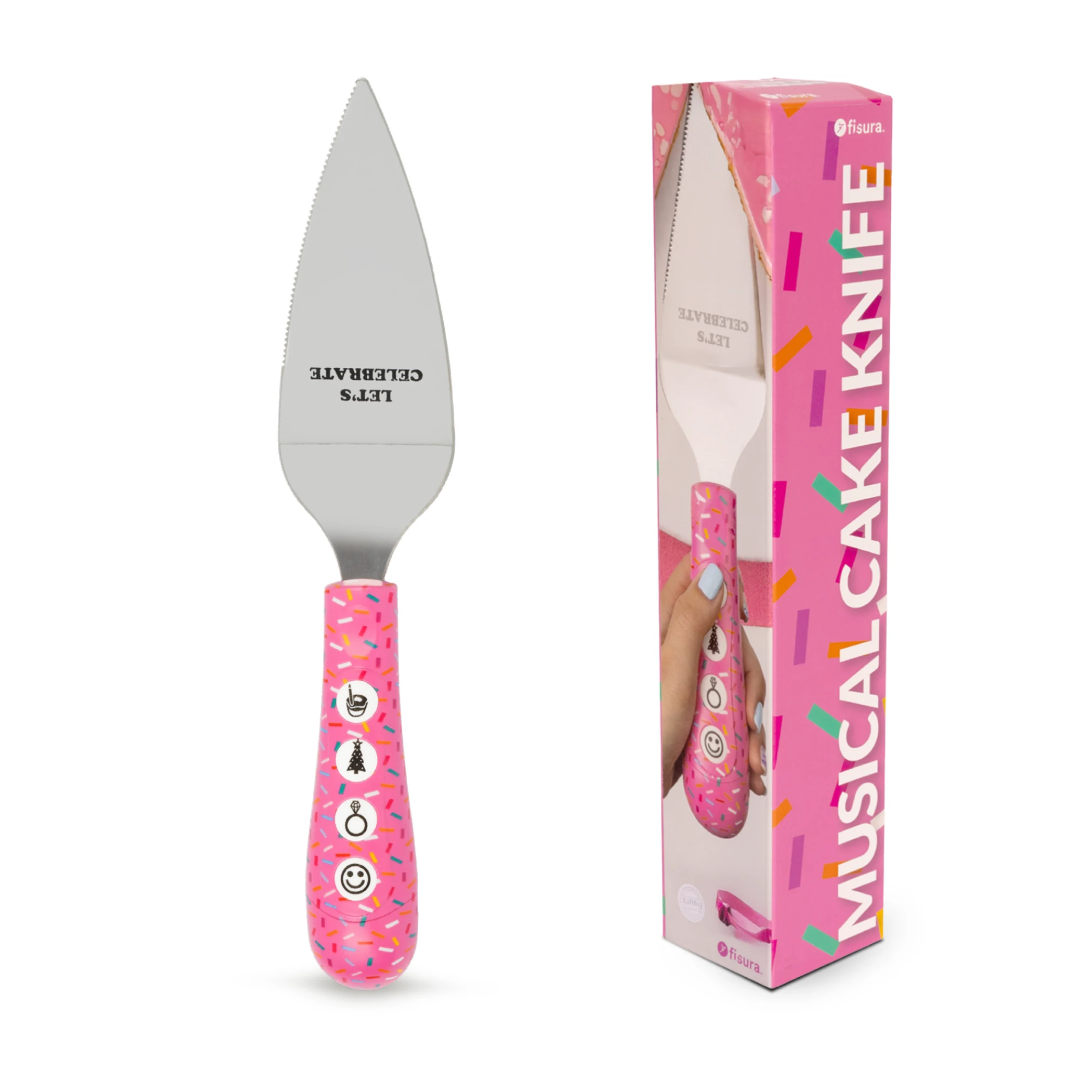 Cuchillo para tartas musical “Let’s celebrate”