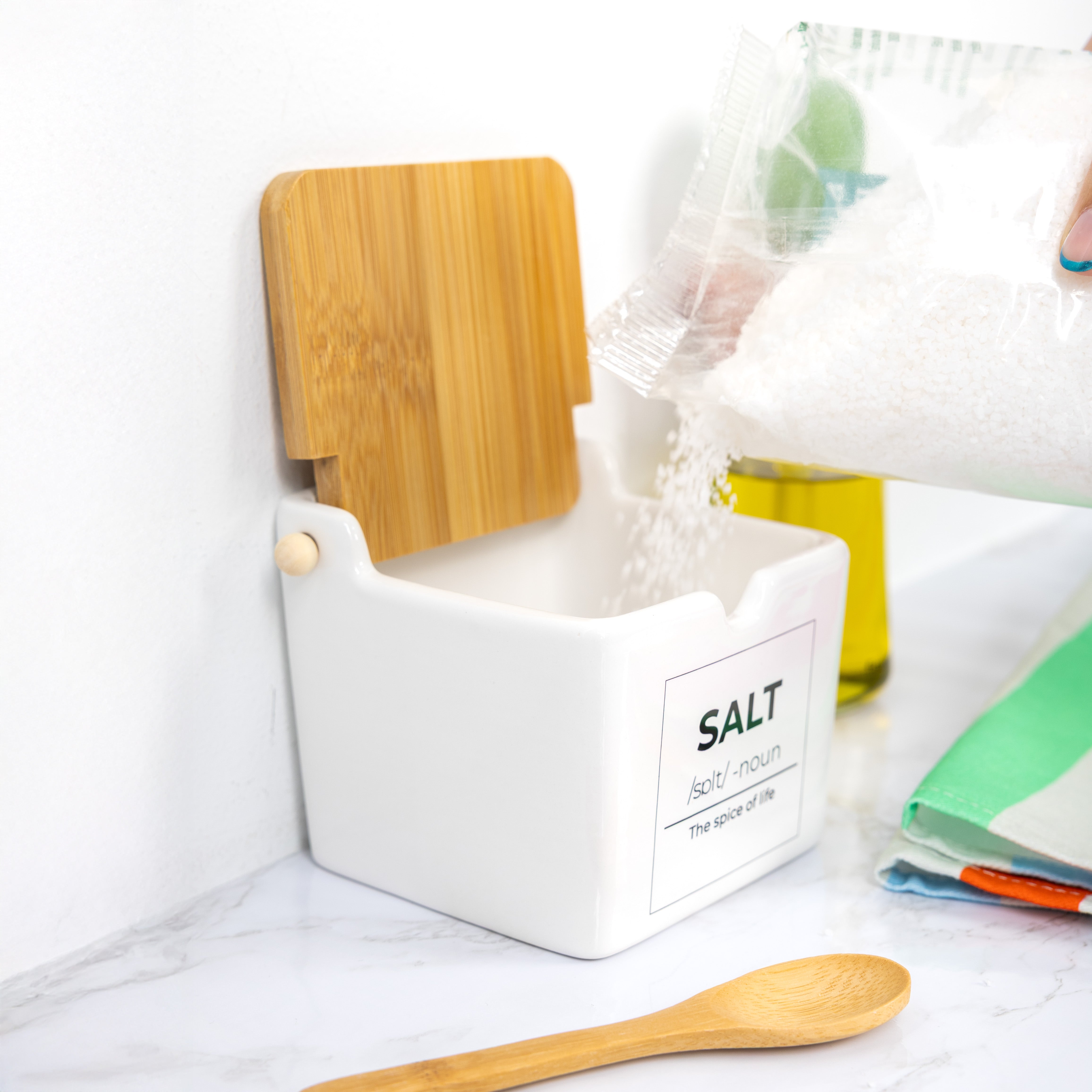 Salero “Salt” blanco