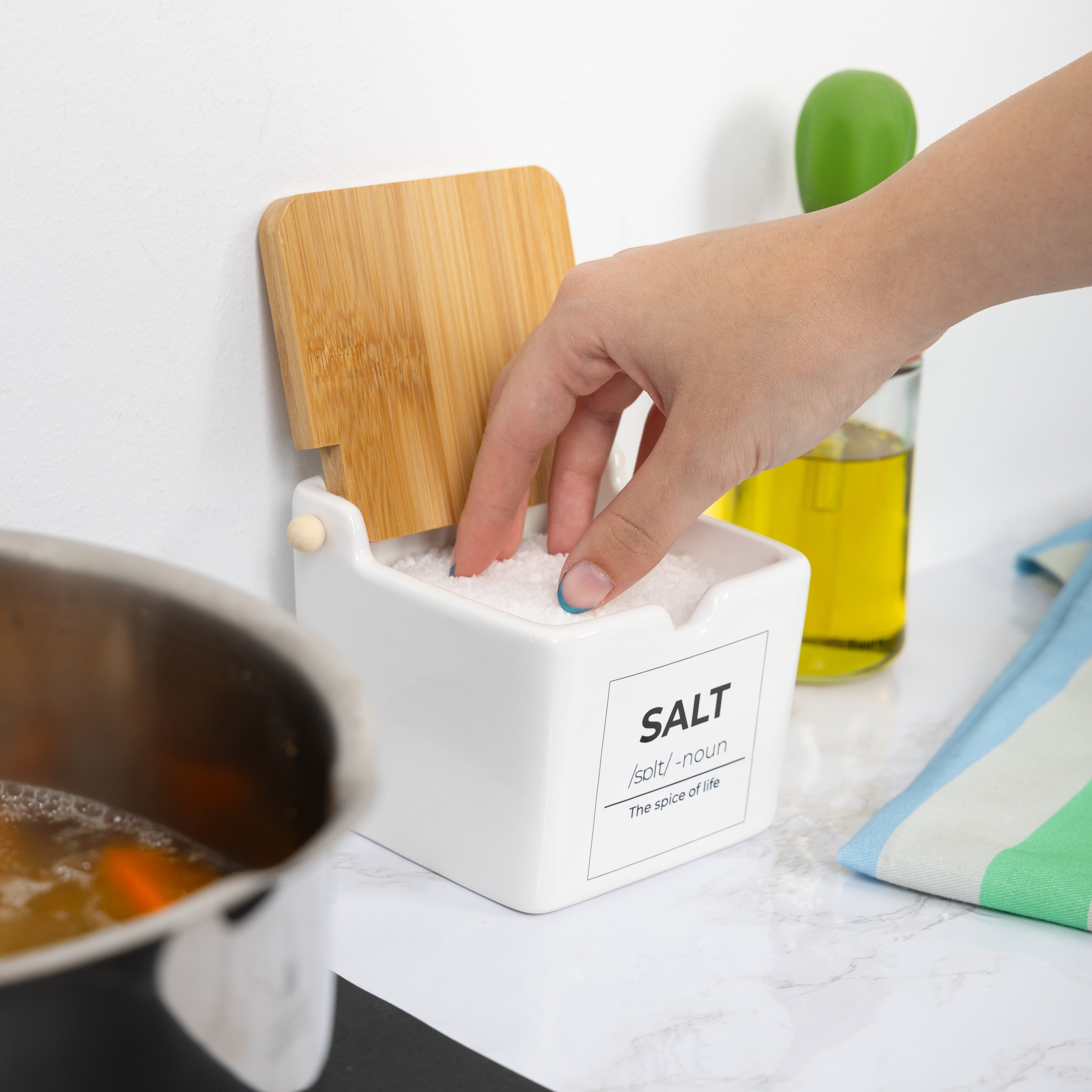 Salero “Salt” blanco