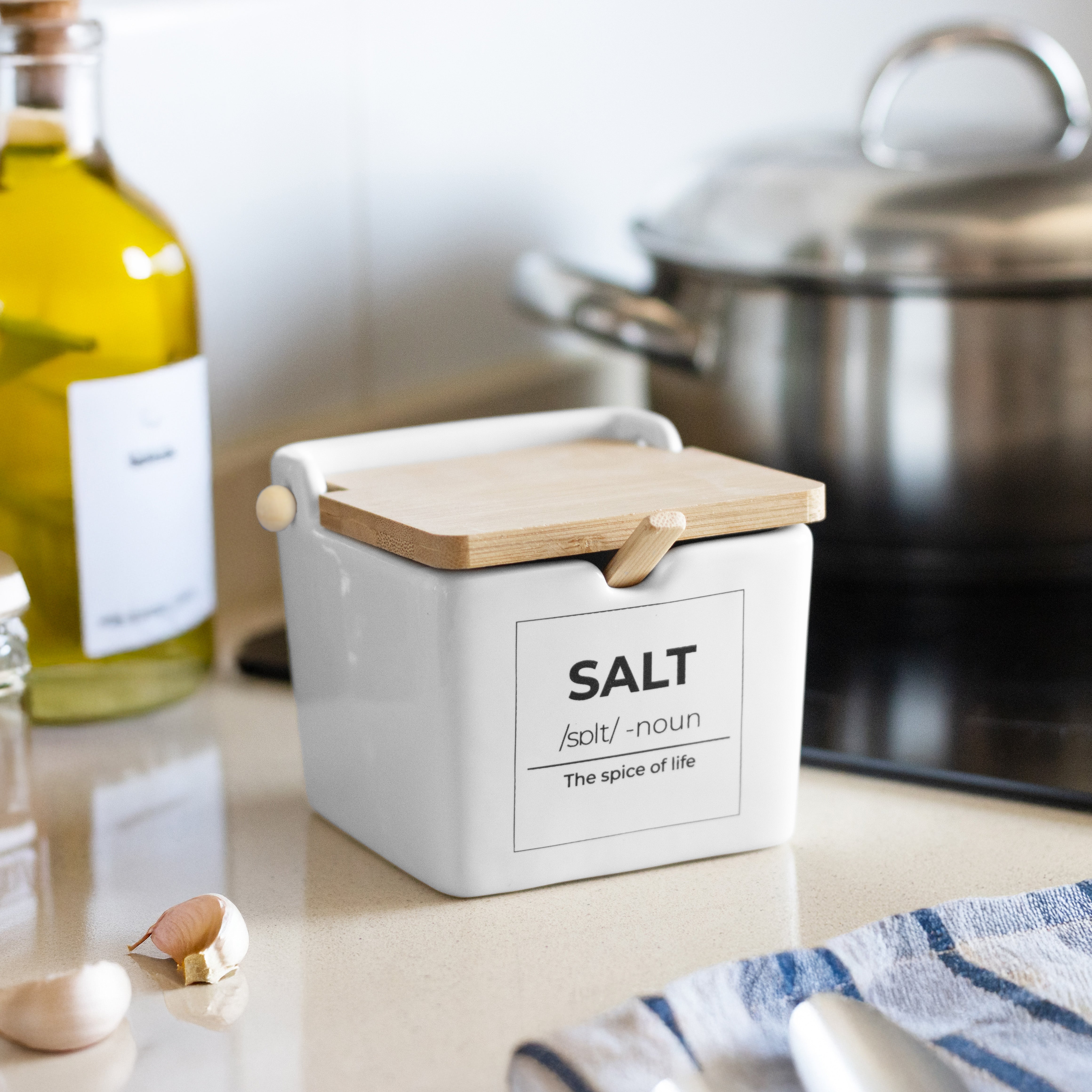 Salero “Salt” blanco