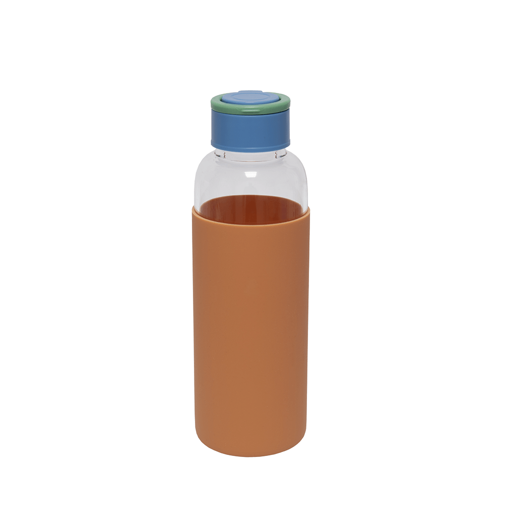 Botella de agua de cristal Eco Friendly Naranja