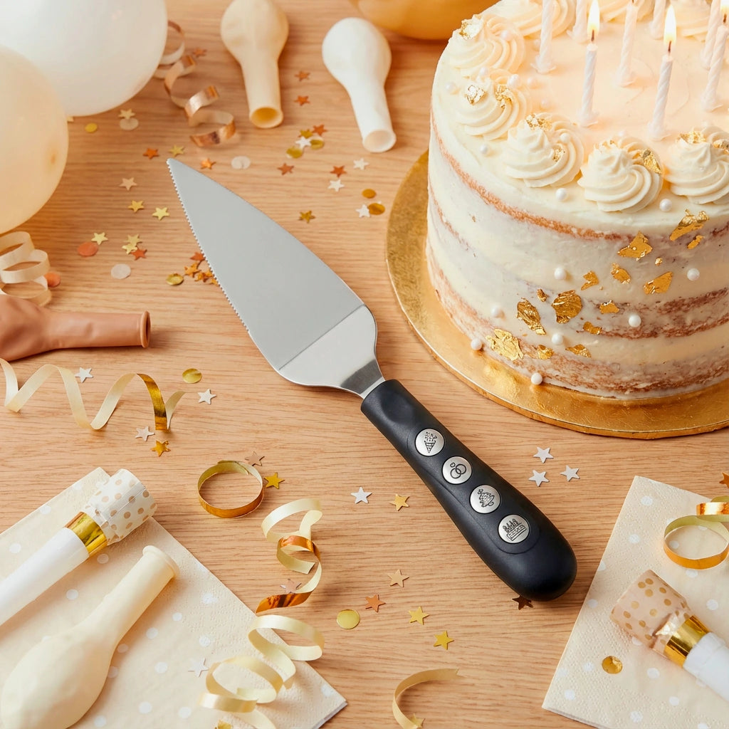 Coltello musicale per torte nero