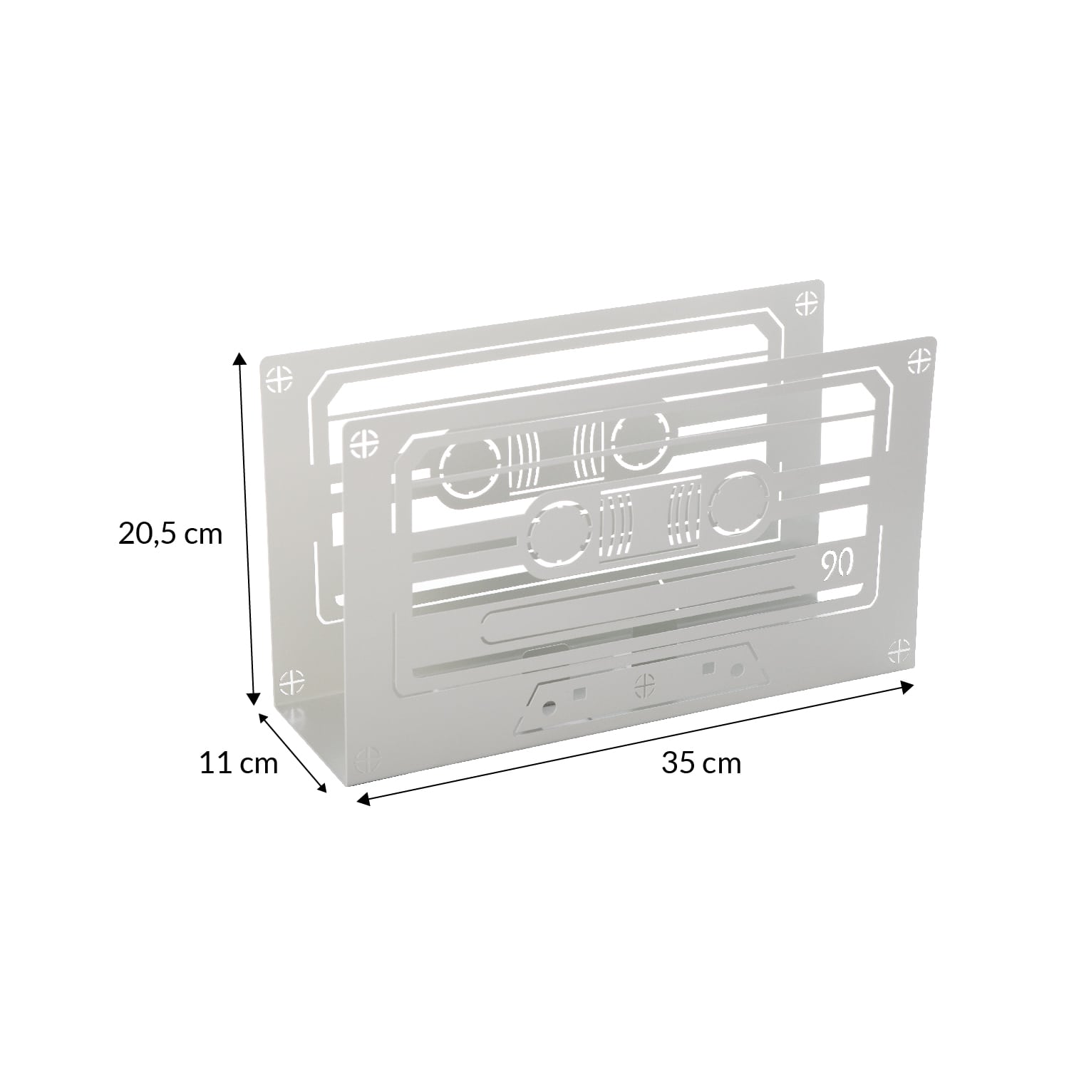 Revistero cassette gris