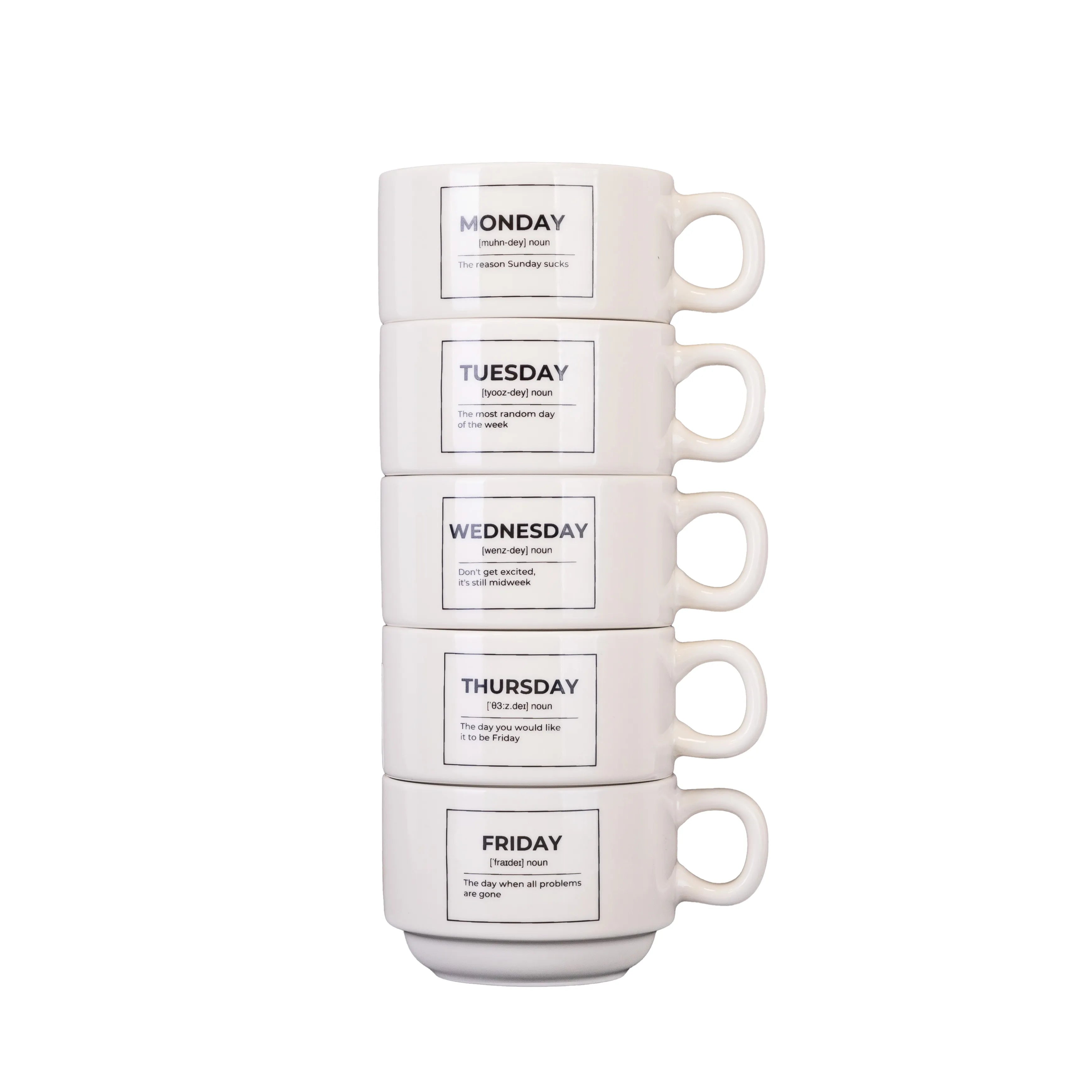 Tazas "Days of the week" (Set de 5)