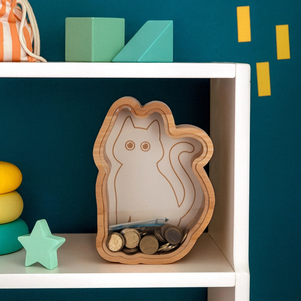 Hucha de madera “Gato”