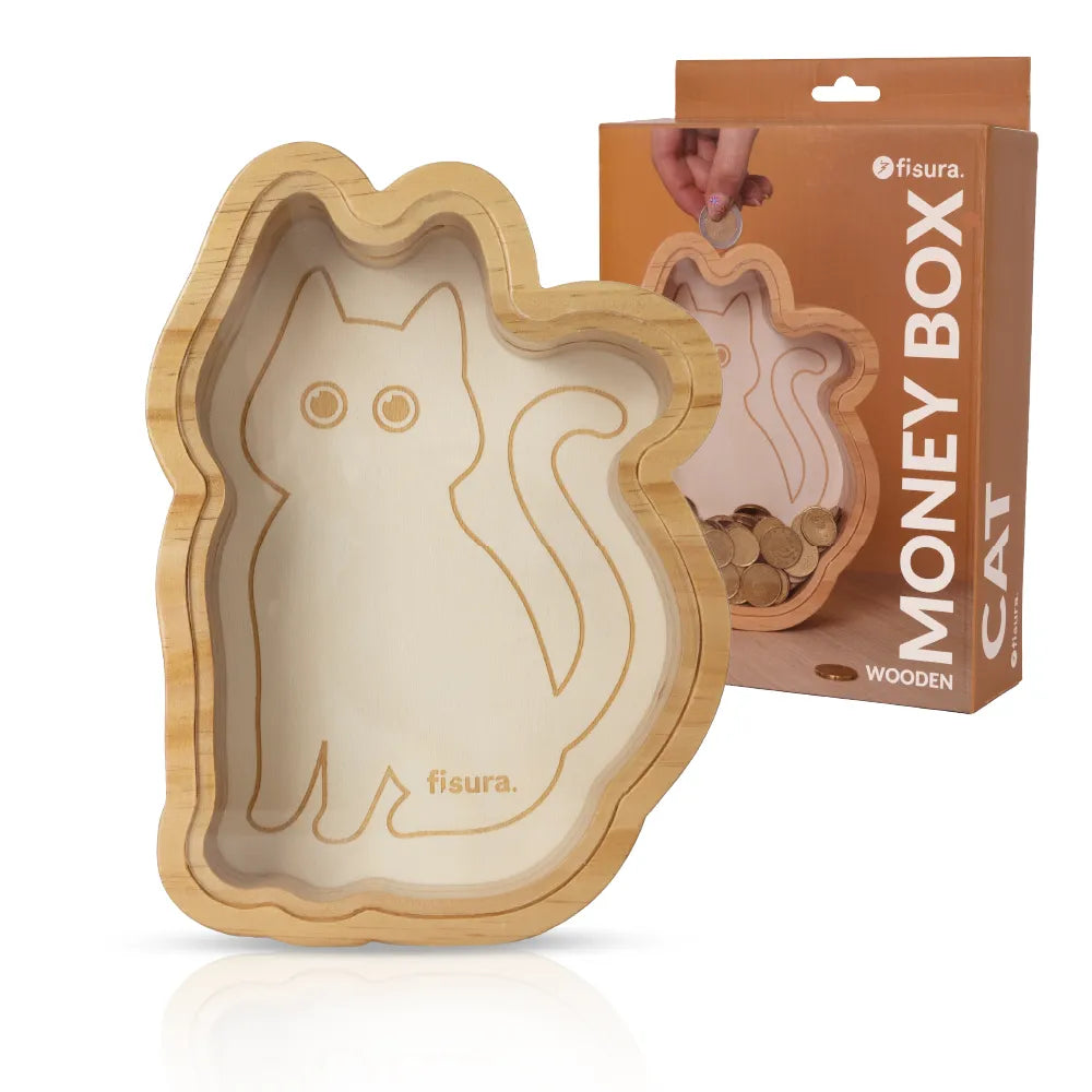 Hucha de madera “Gato”
