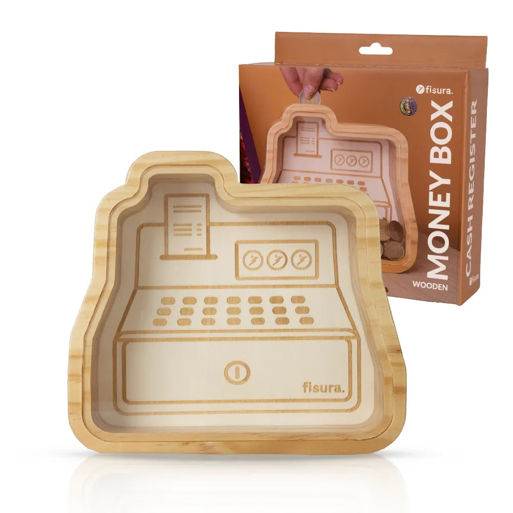 Hucha de madera “Caja registradora”