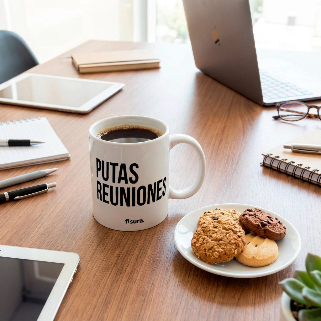 Taza "Putas reuniones"