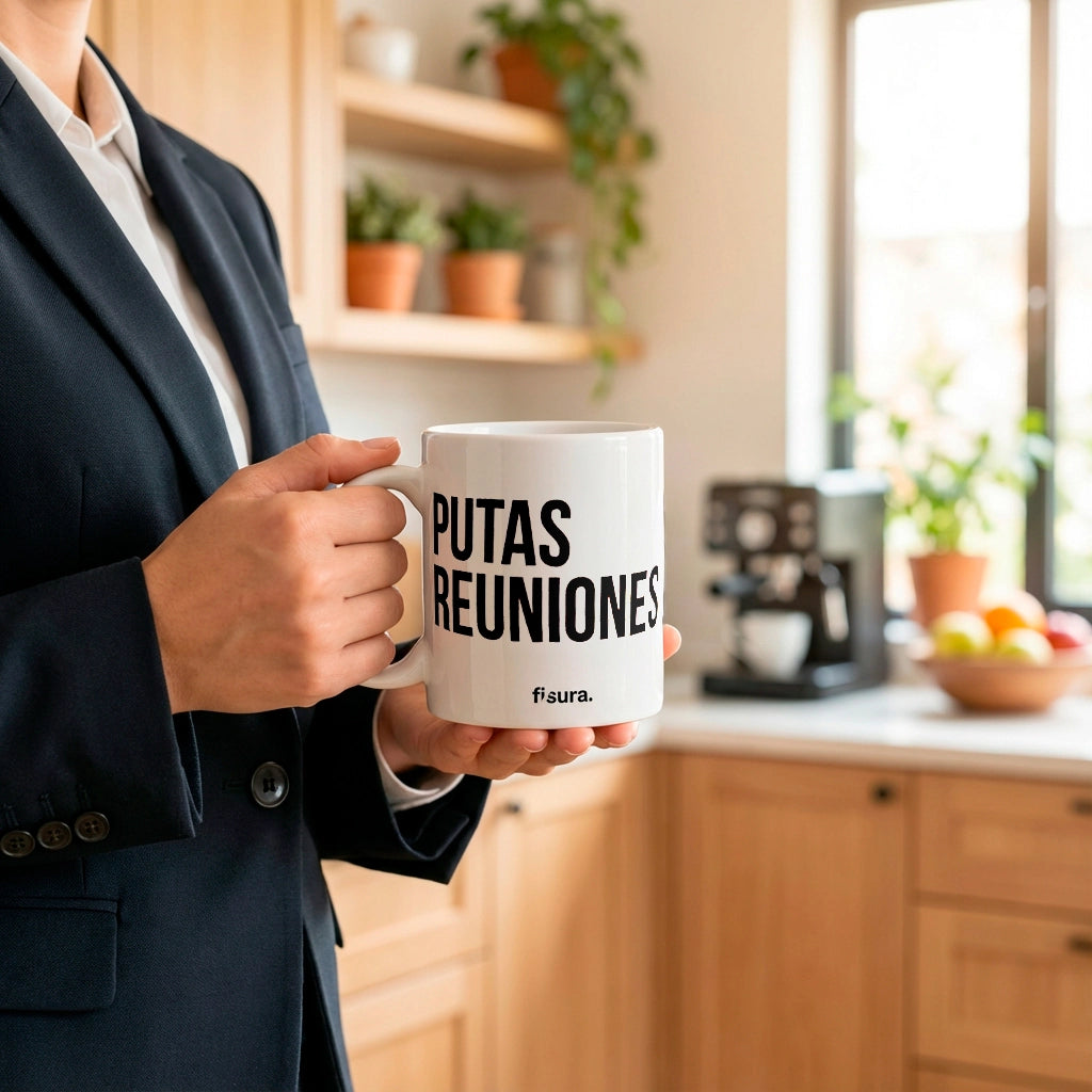 Taza "Putas reuniones"