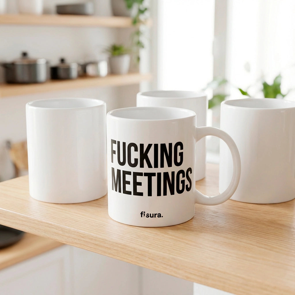 Taza "Fucking meetings"
